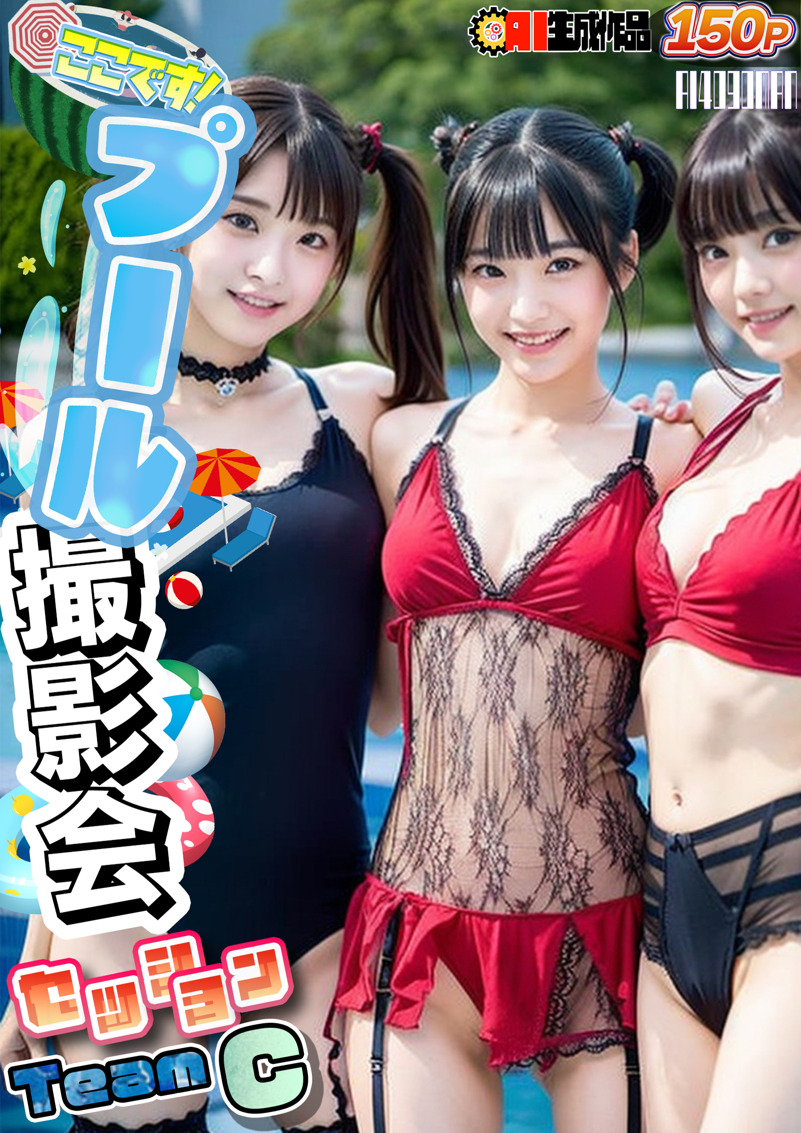AIここです！プール撮影会セッションTeamC