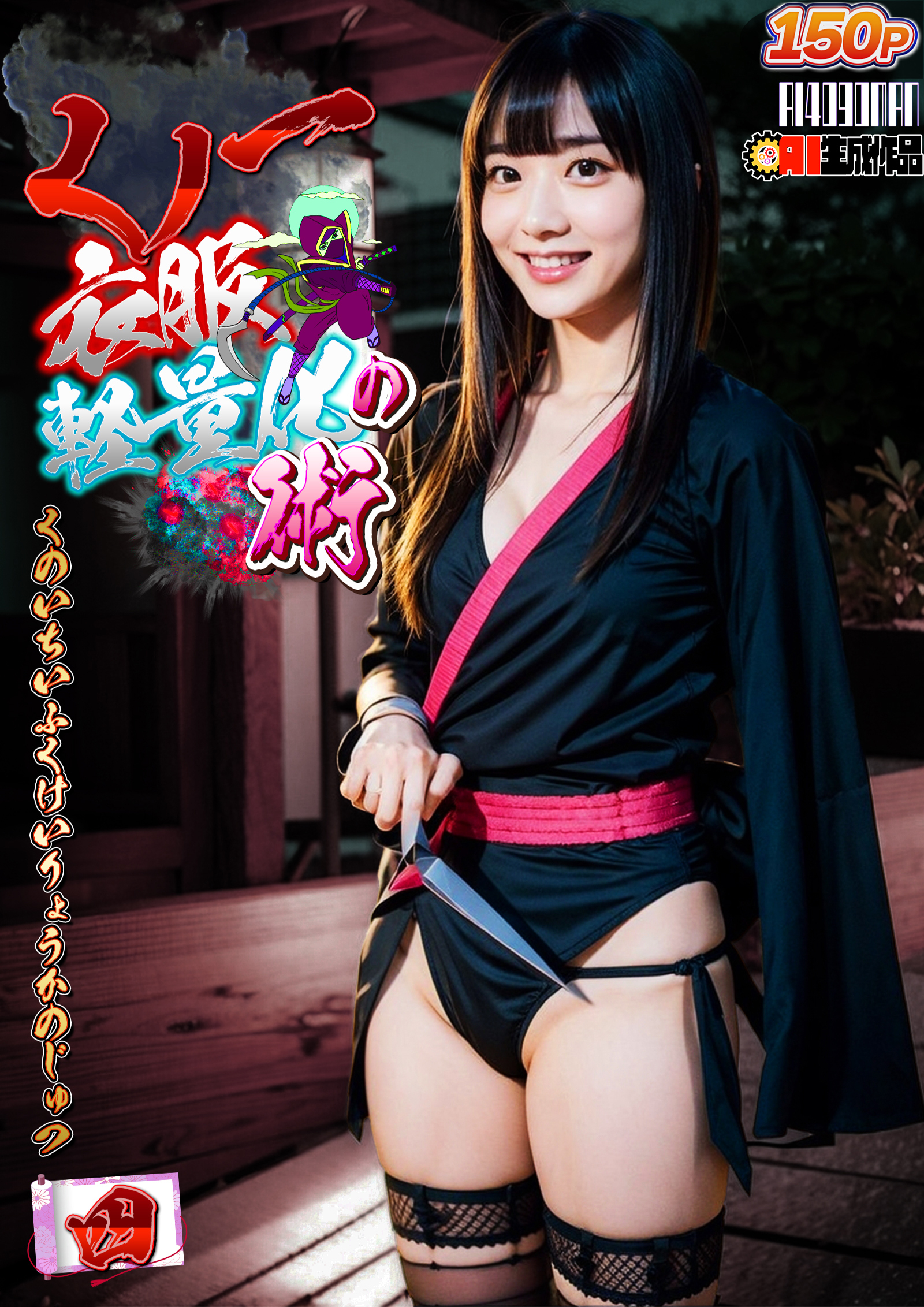 AIくノ一衣服軽量化の術 4