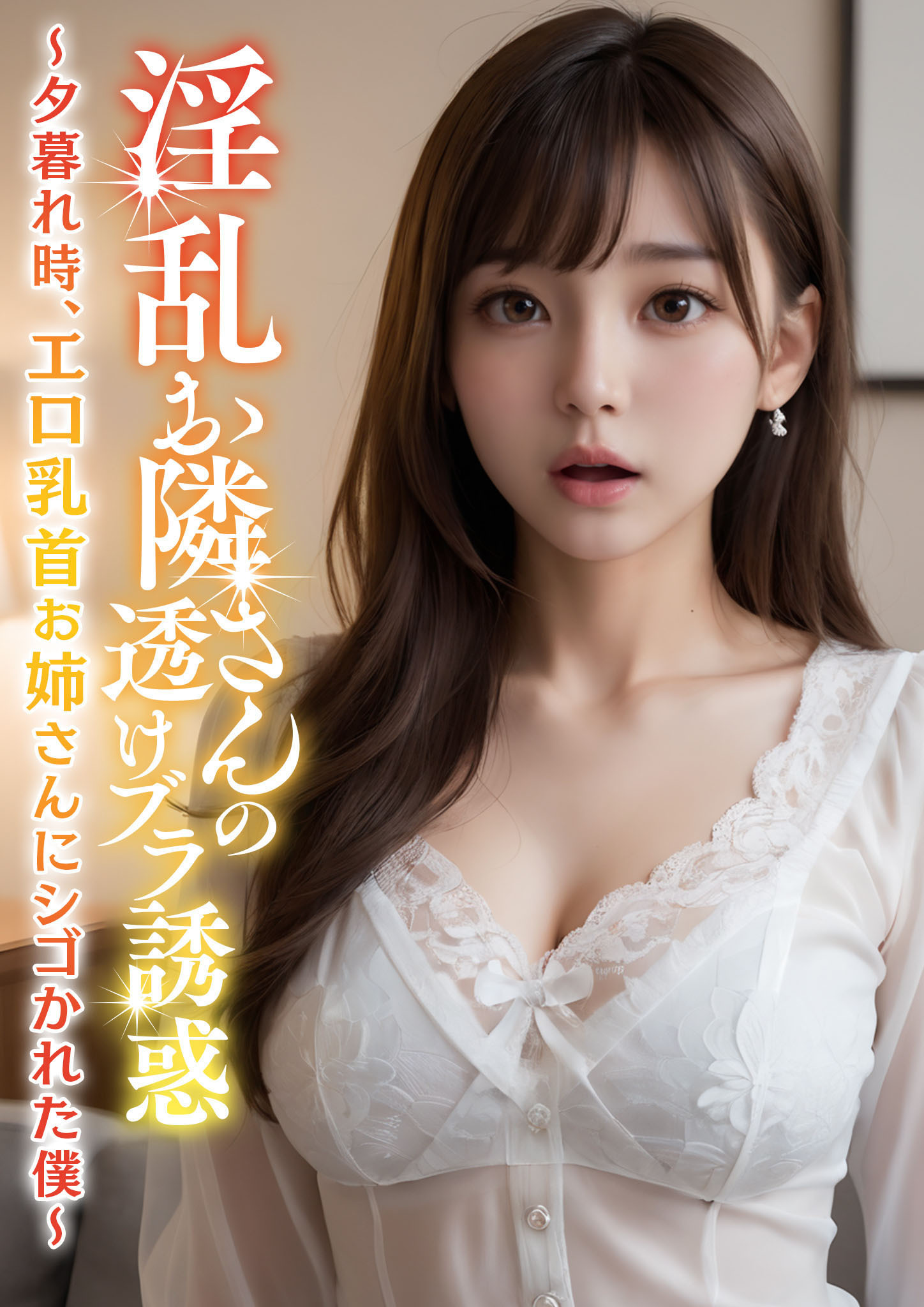 淫乱お隣さんの透けブラ誘惑 ～夕暮れ時、エロ乳首お姉さんにシゴかれた僕～