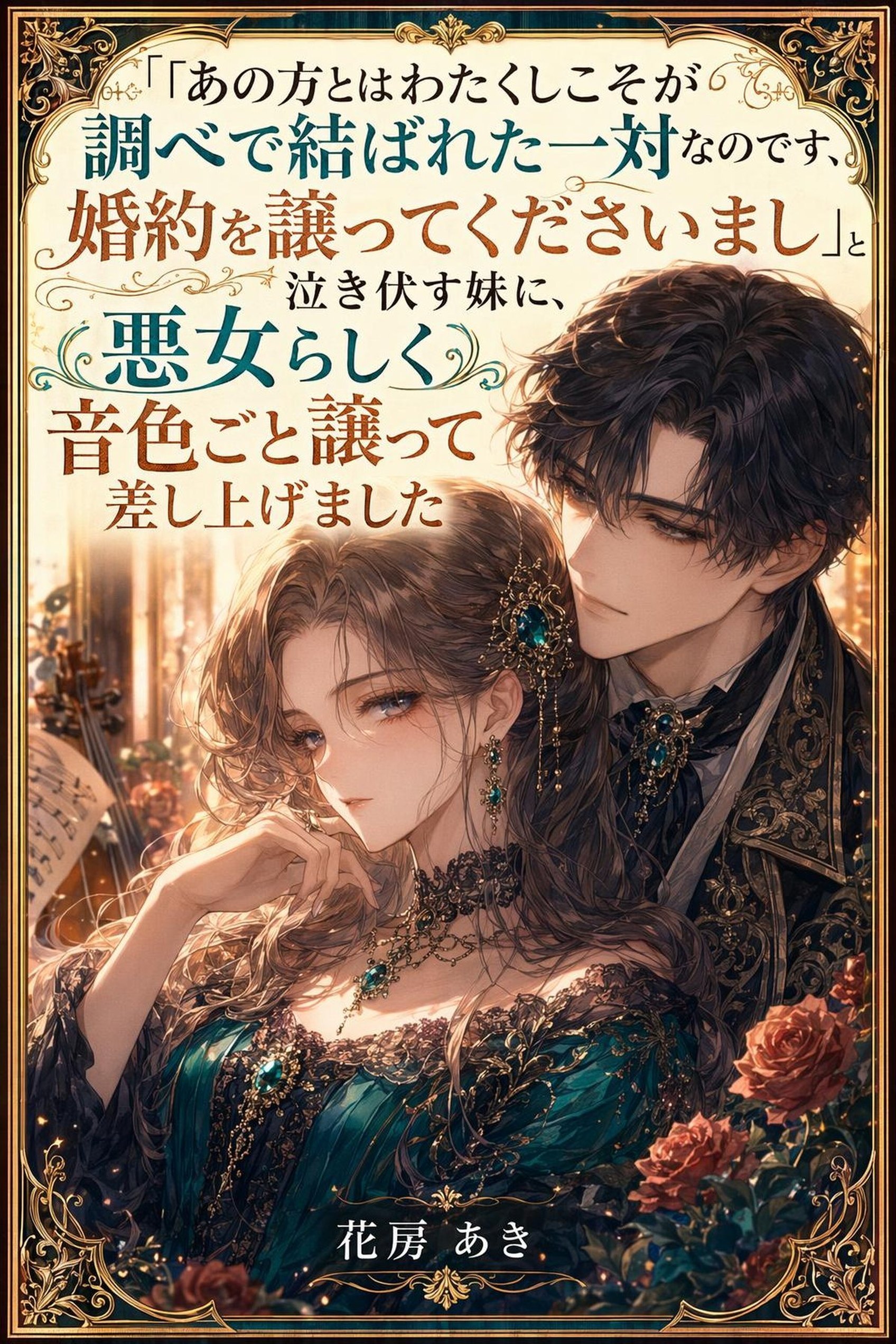 「あの方とはわたくしこそが調べで結ばれた一対なのです、婚約を譲ってくださいまし」と泣き伏す妹に、悪女らしく音色ごと譲って差し上げました