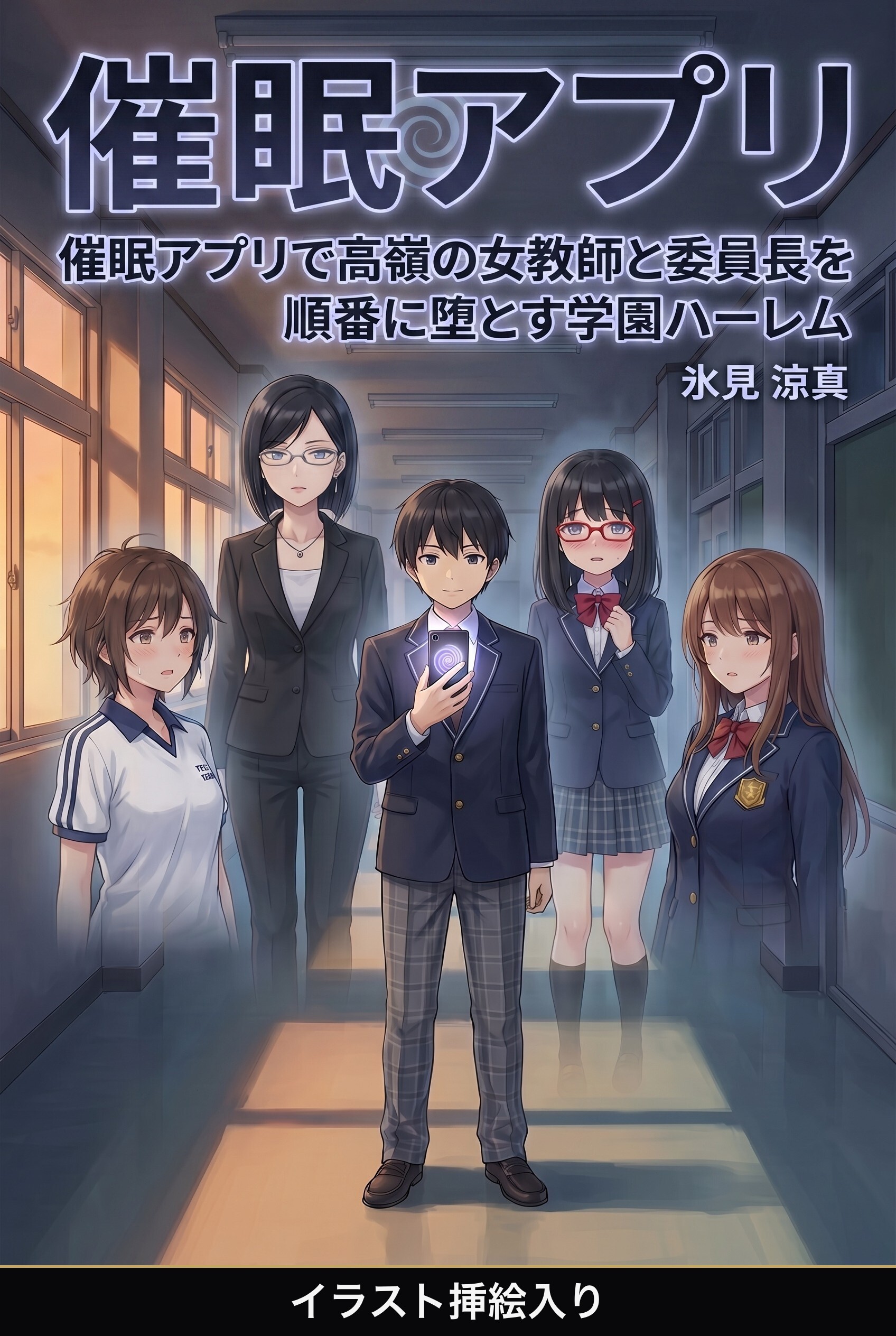 催眠アプリで高嶺の女教師と委員長を順番に堕とす学園ハーレム（挿絵版）
