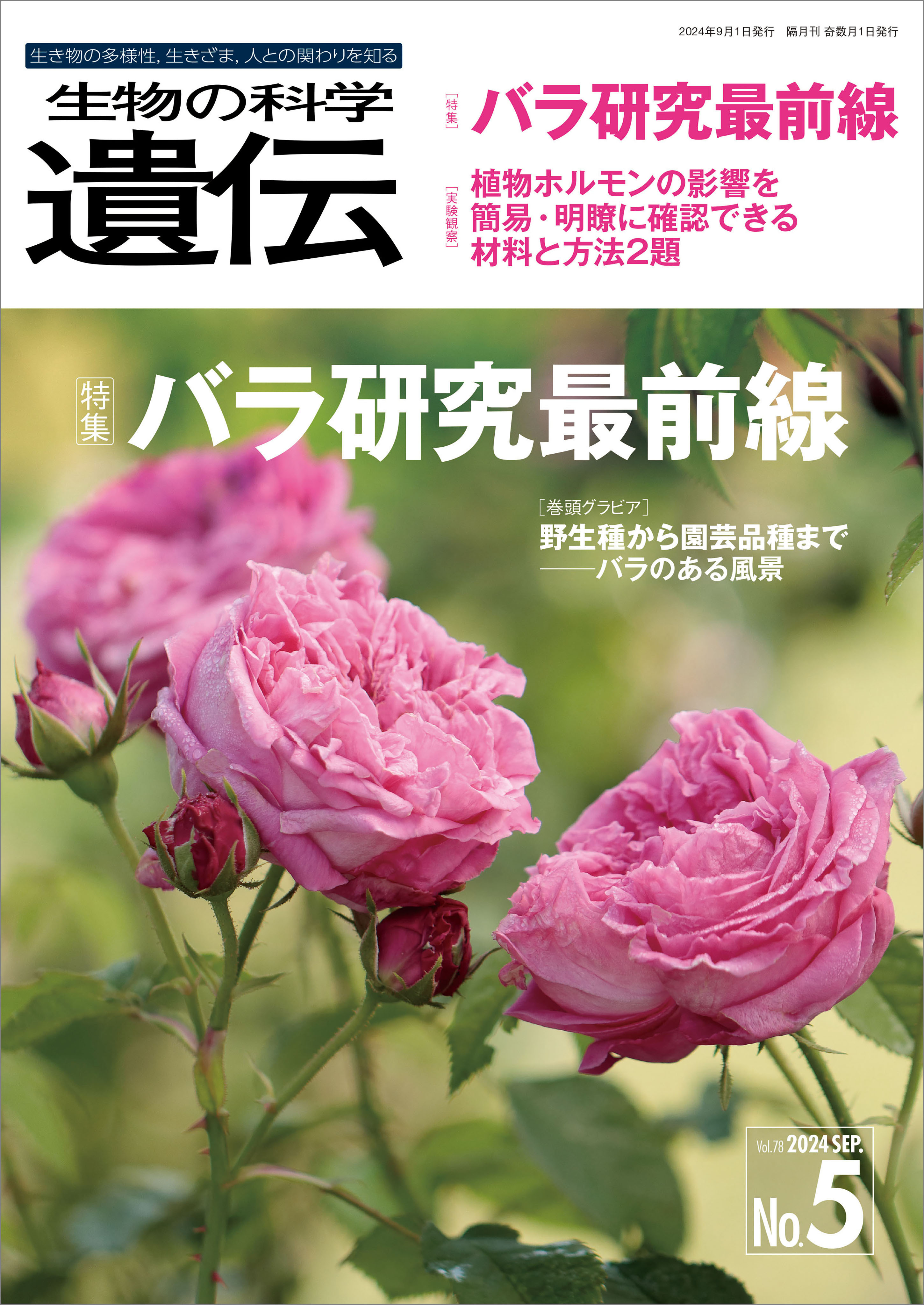 生物の科学 遺伝 2024年9月発行号 Vol.78 No.5