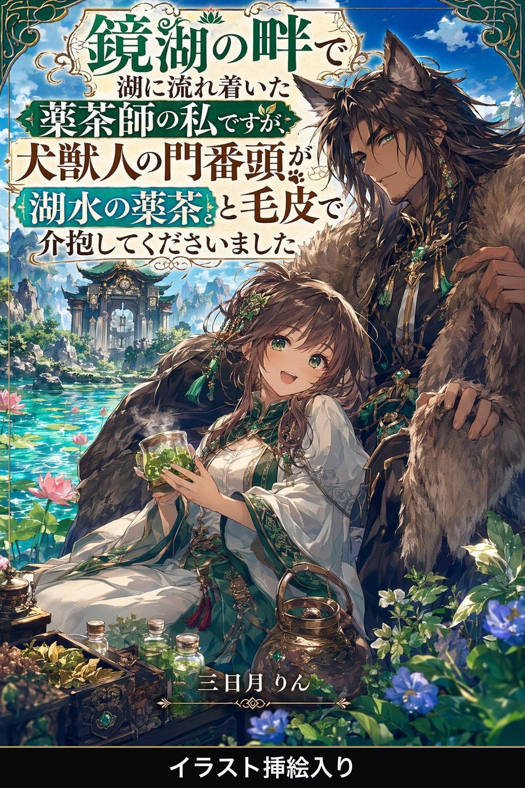 鏡湖の畔で湖に流れ着いた薬茶師の私ですが、犬獣人の門番頭が湖水の薬茶と毛皮で介抱してくださいました（挿絵版）