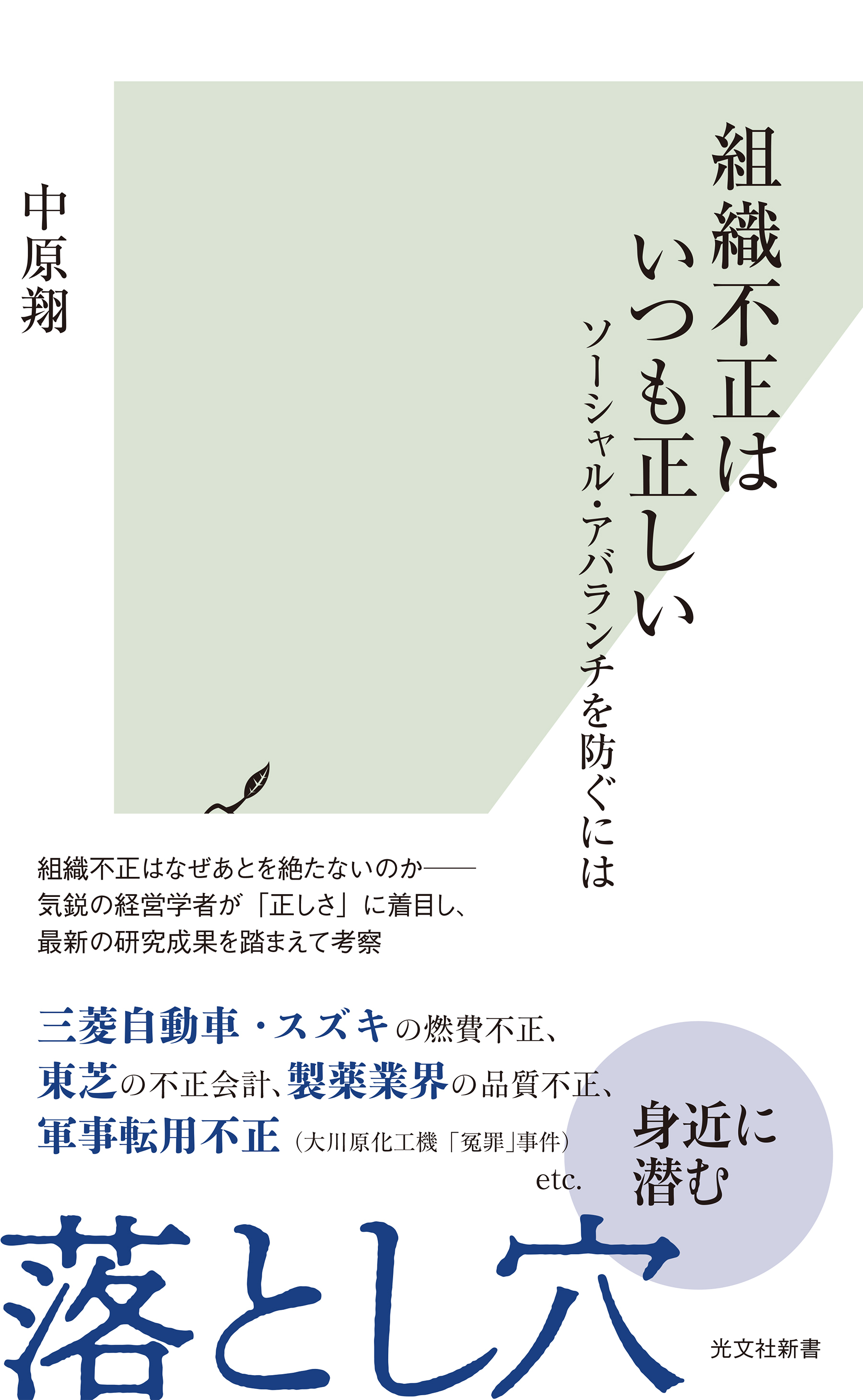 組織不正はいつも正しい～ソーシャル・アバランチを防ぐには～