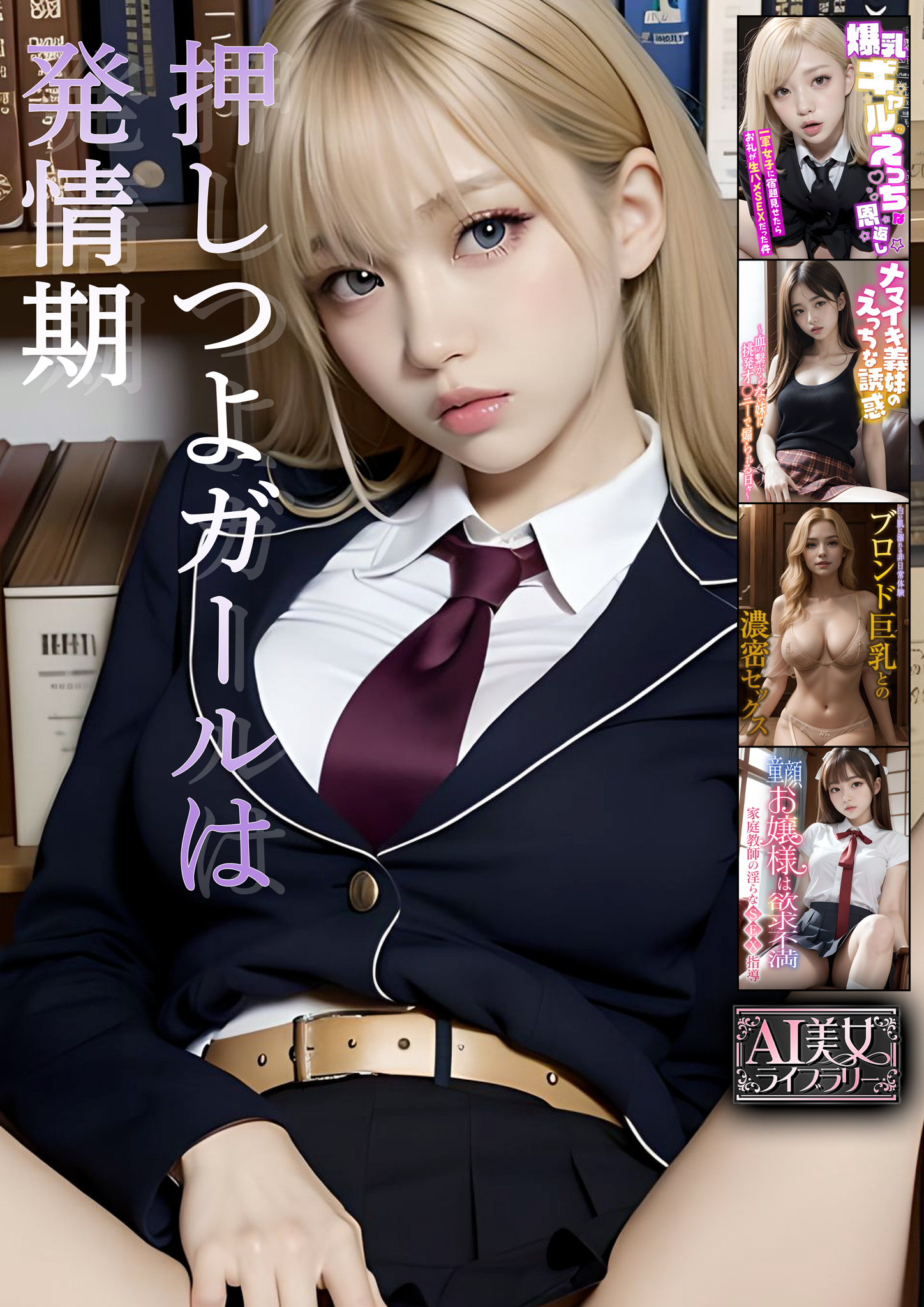 押しつよガールは発情期【AI美女ライブラリー】