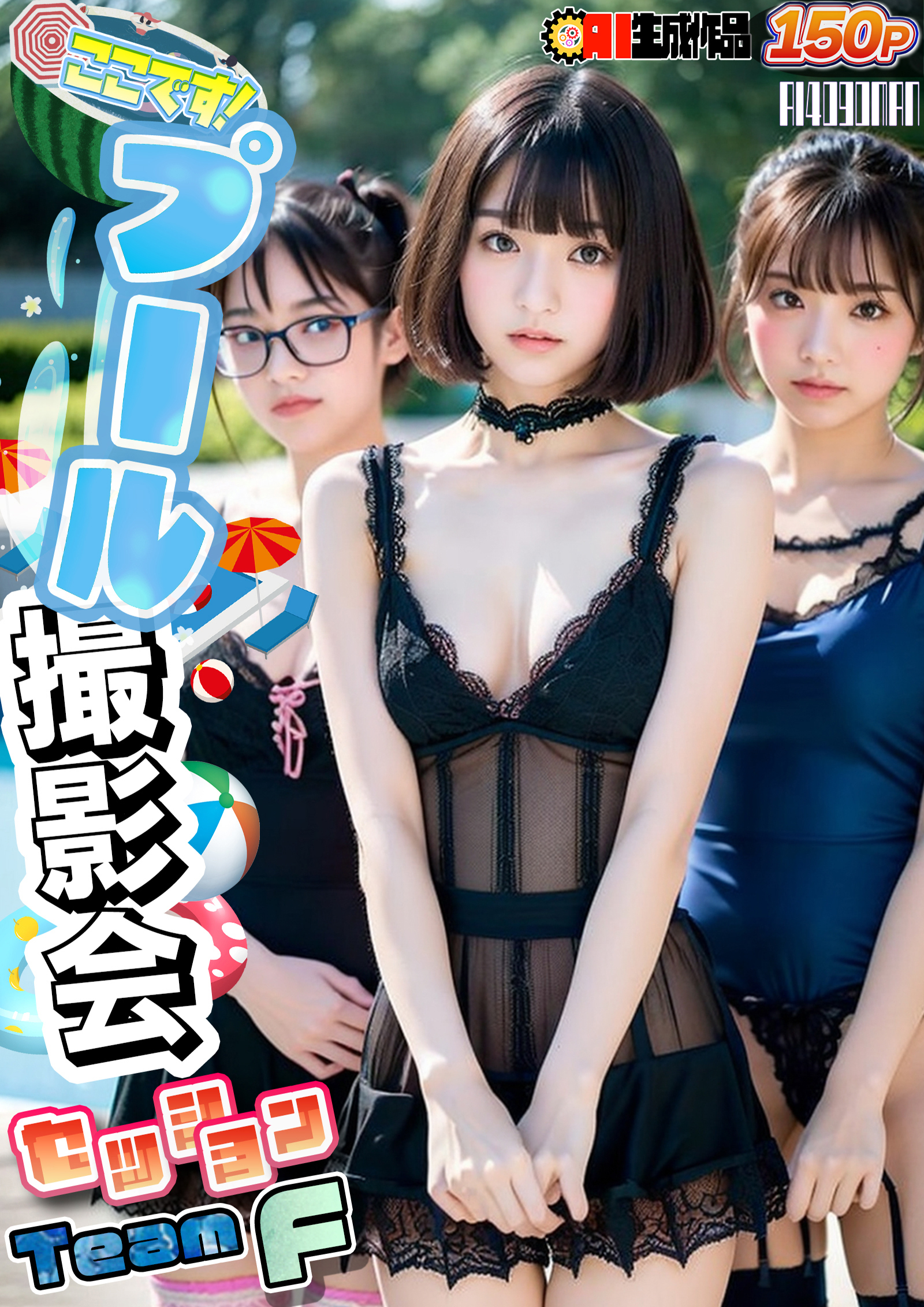 AIここです！プール撮影会セッションTeamF