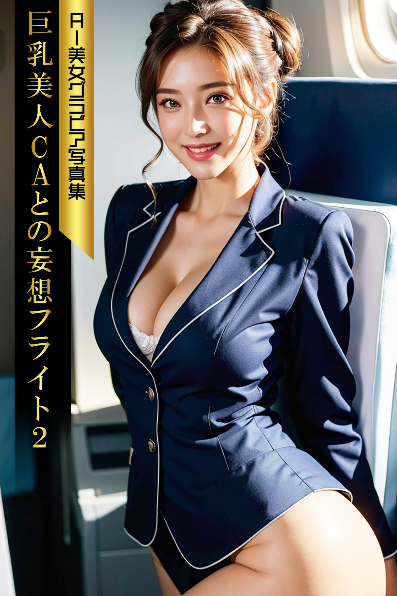 巨乳美人CAとの妄想フライト２　AI美女グラビア写真集【SS-Paradise nude】