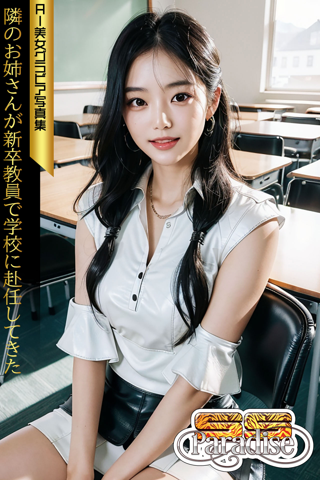 隣のお姉さんが新卒教員で学校に赴任してきた　AI美女グラビア写真集【SS-Paradise】