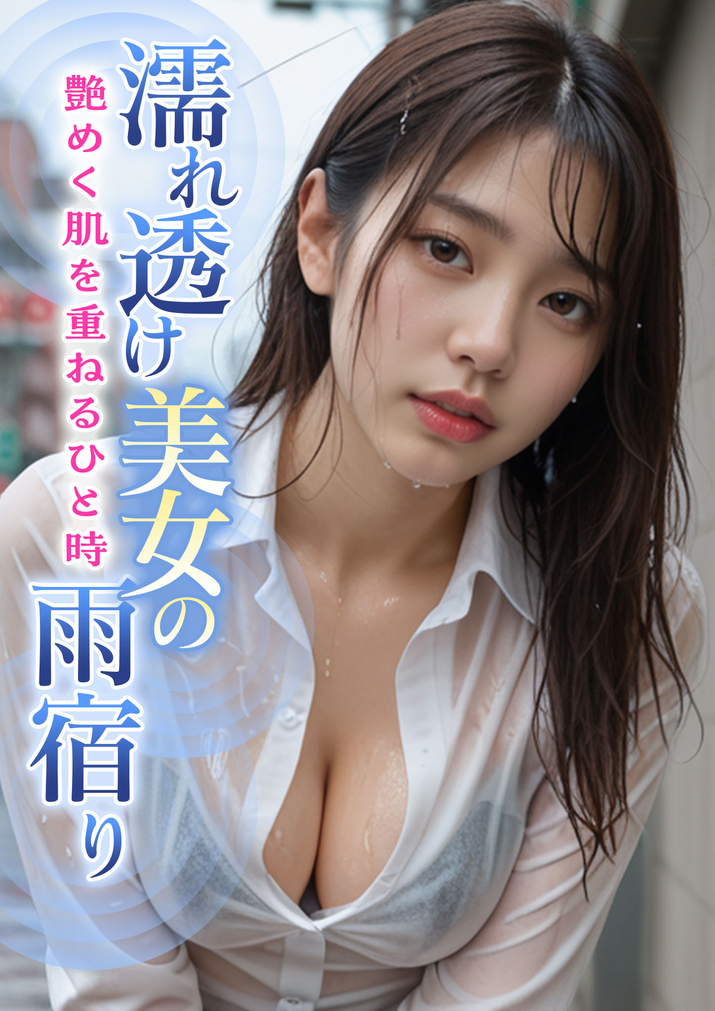 濡れ透け美女の雨宿り ～艶めく肌を重ねるひと時～