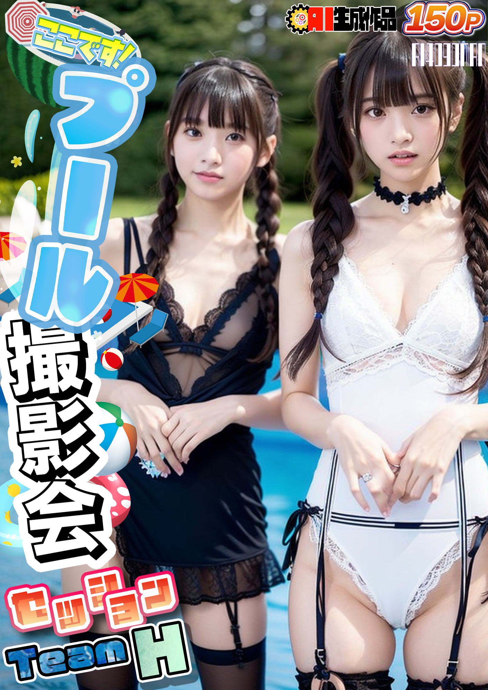 AIここです！プール撮影会セッションTeamH