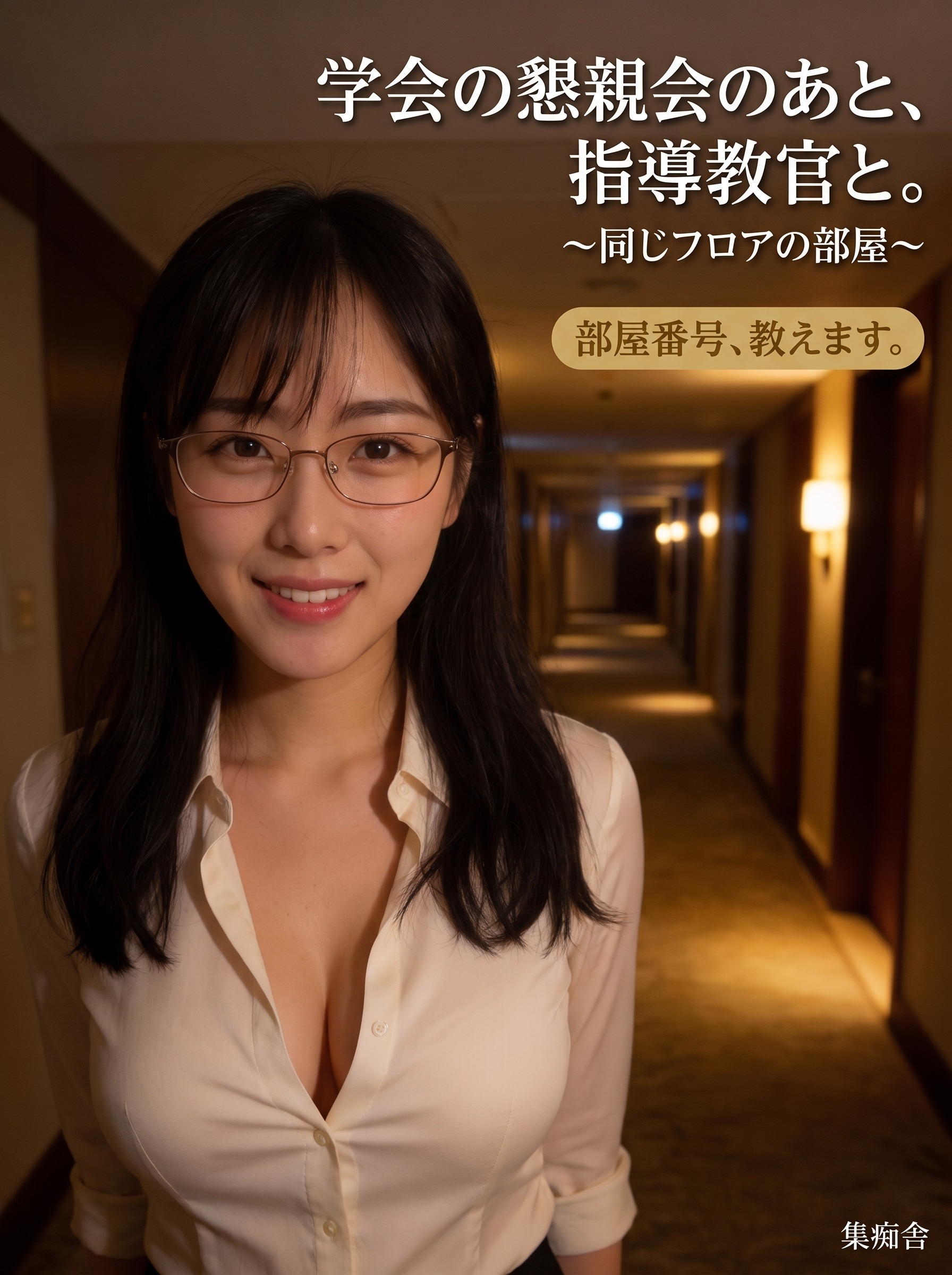 学会の懇親会のあと、指導教官と。 ～同じフロアの部屋～