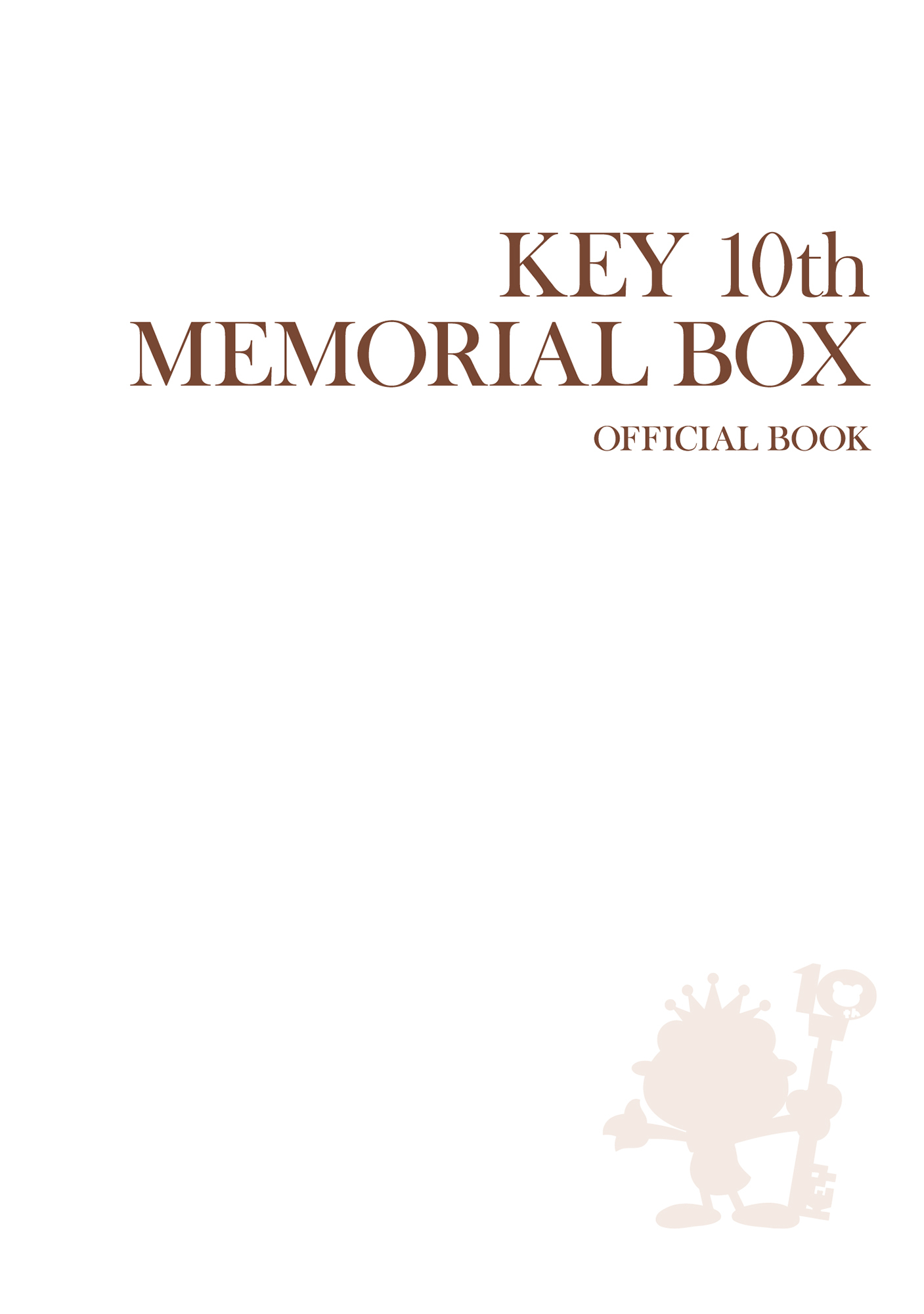 Key10th MEMORIAL BOX OFFICIAL BOOK