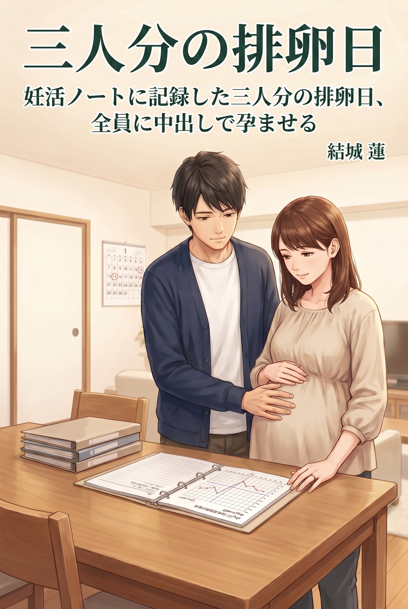 妊活ノートに記録した三人分の排卵日、全員に中出しで孕ませる