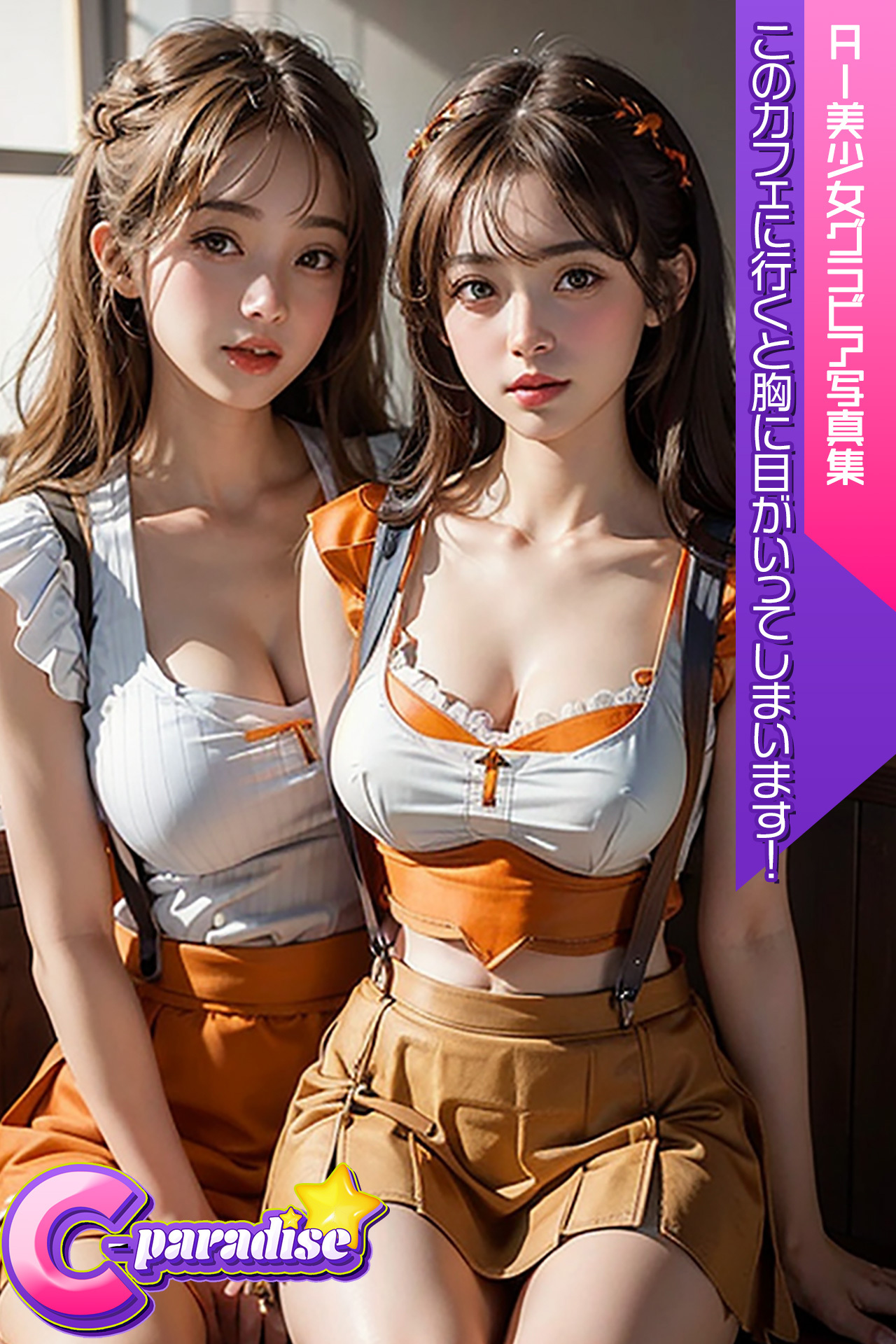 C-Paradise　このカフェに行くと胸に目がいってしまいます！　AI美少女グラビア写真集