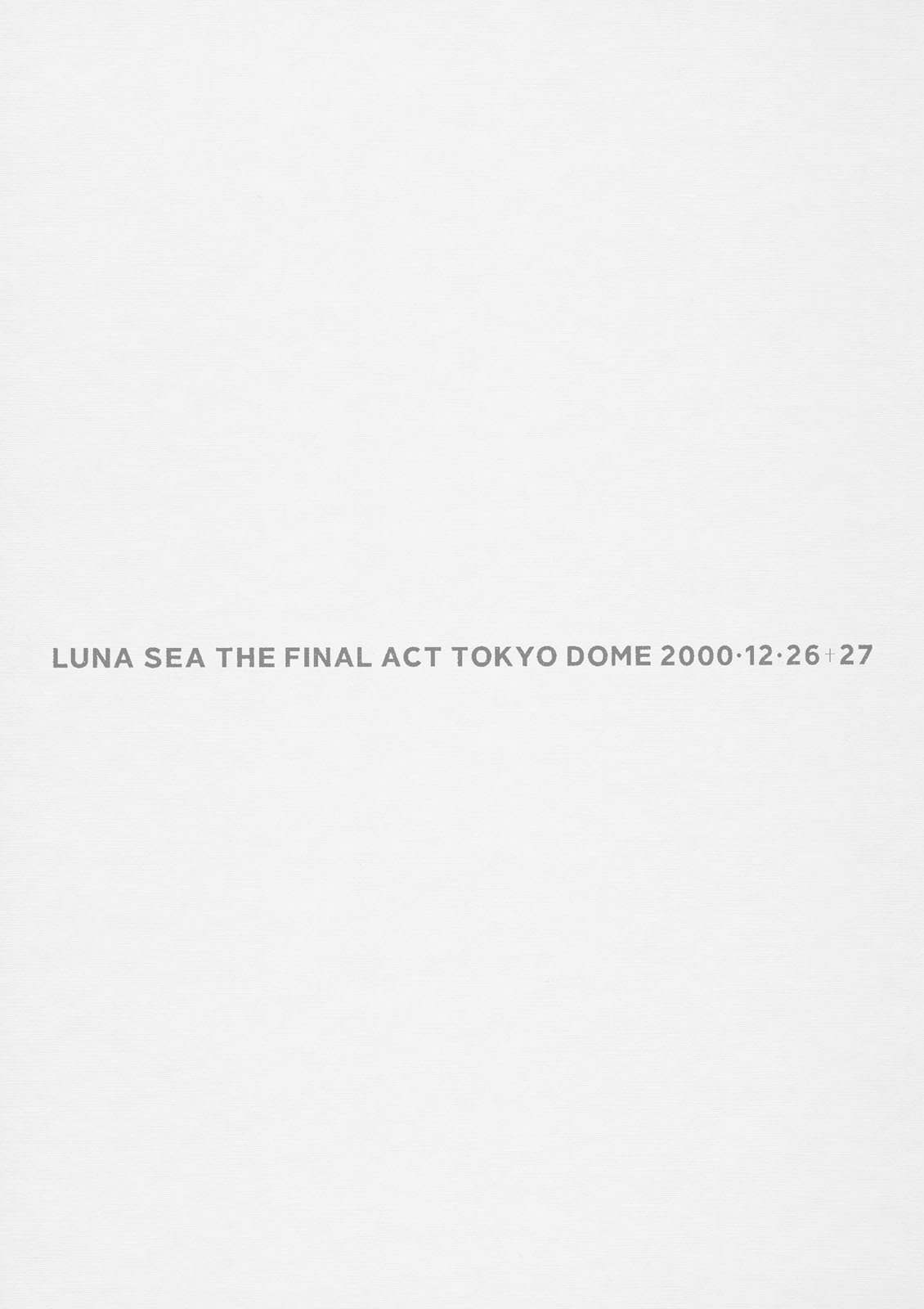 THE FINAL ACT TOKYO DOME