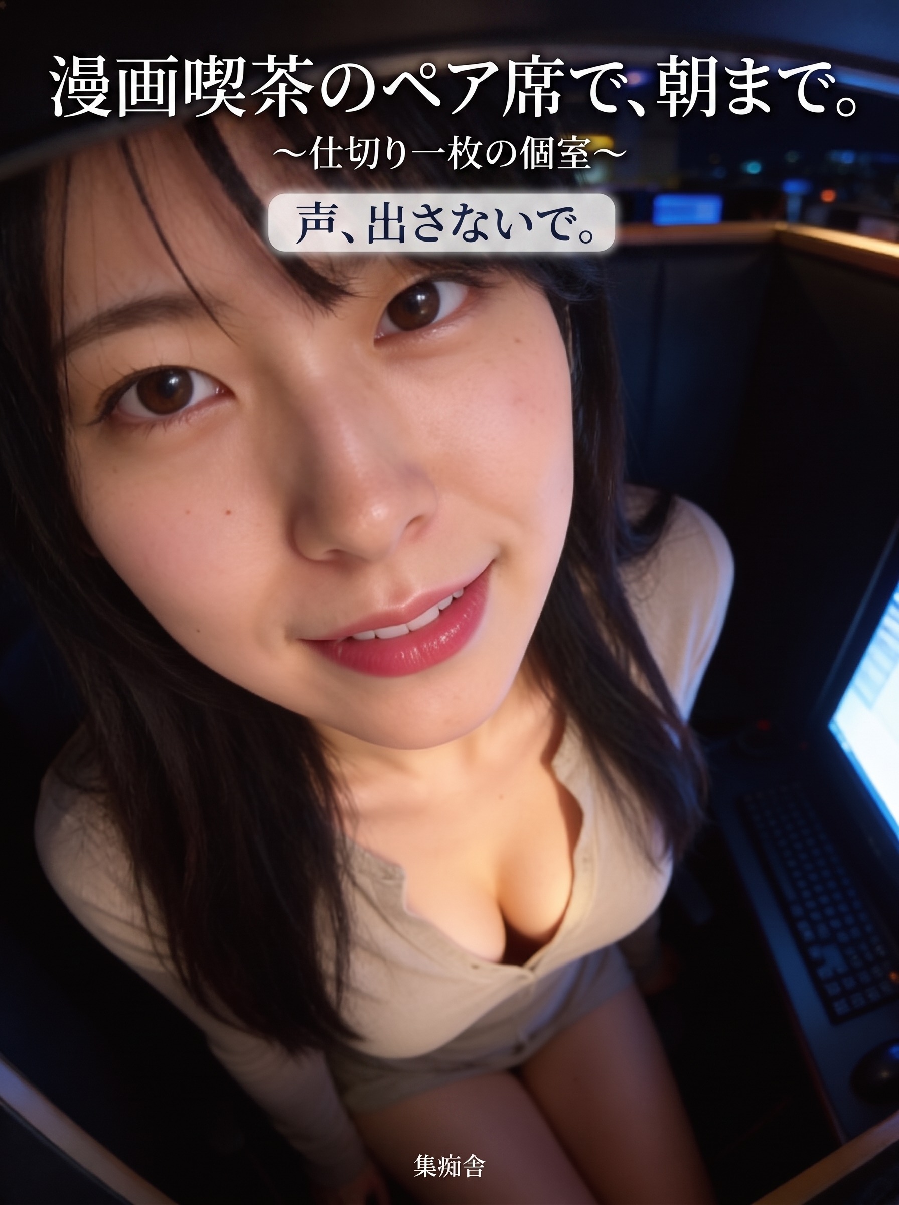 漫画喫茶のペア席で、朝まで。 ～仕切り一枚の個室～