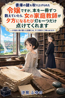 書庫の鍵を取り上げられた令嬢ですが、本を一冊ずつ数えていたら、女の家庭教師が夕方になるたび灯を一つだけ点けてくれます
