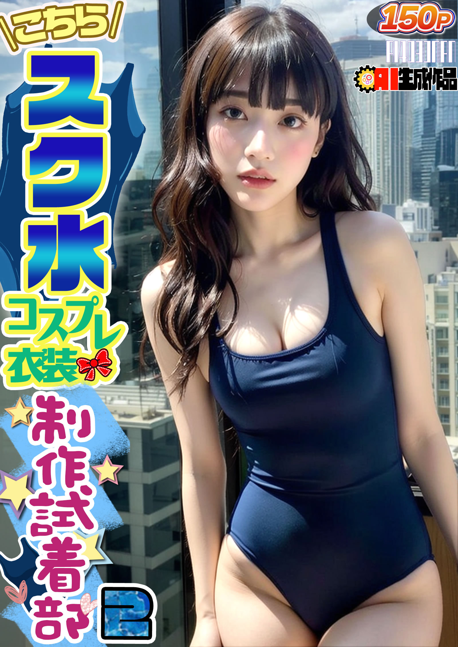 AIこちらスク水コスプレ衣装製作試着部 2