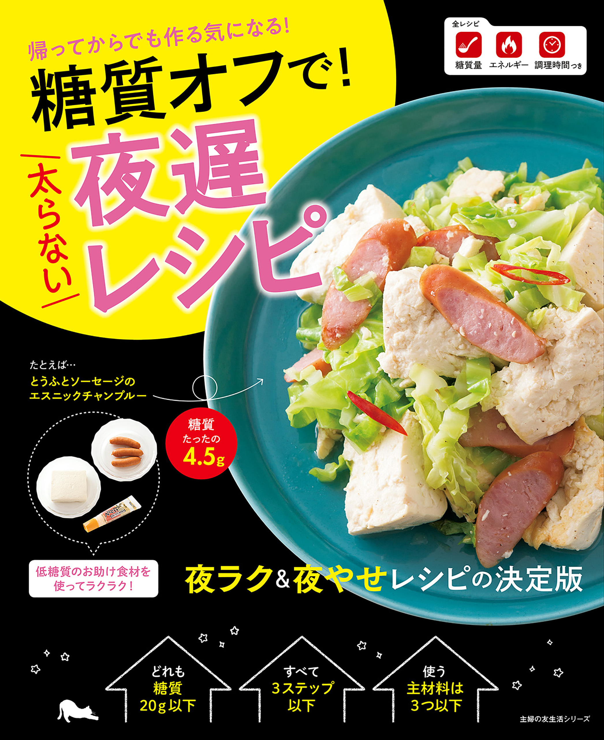 糖質オフで！太らない夜遅レシピ