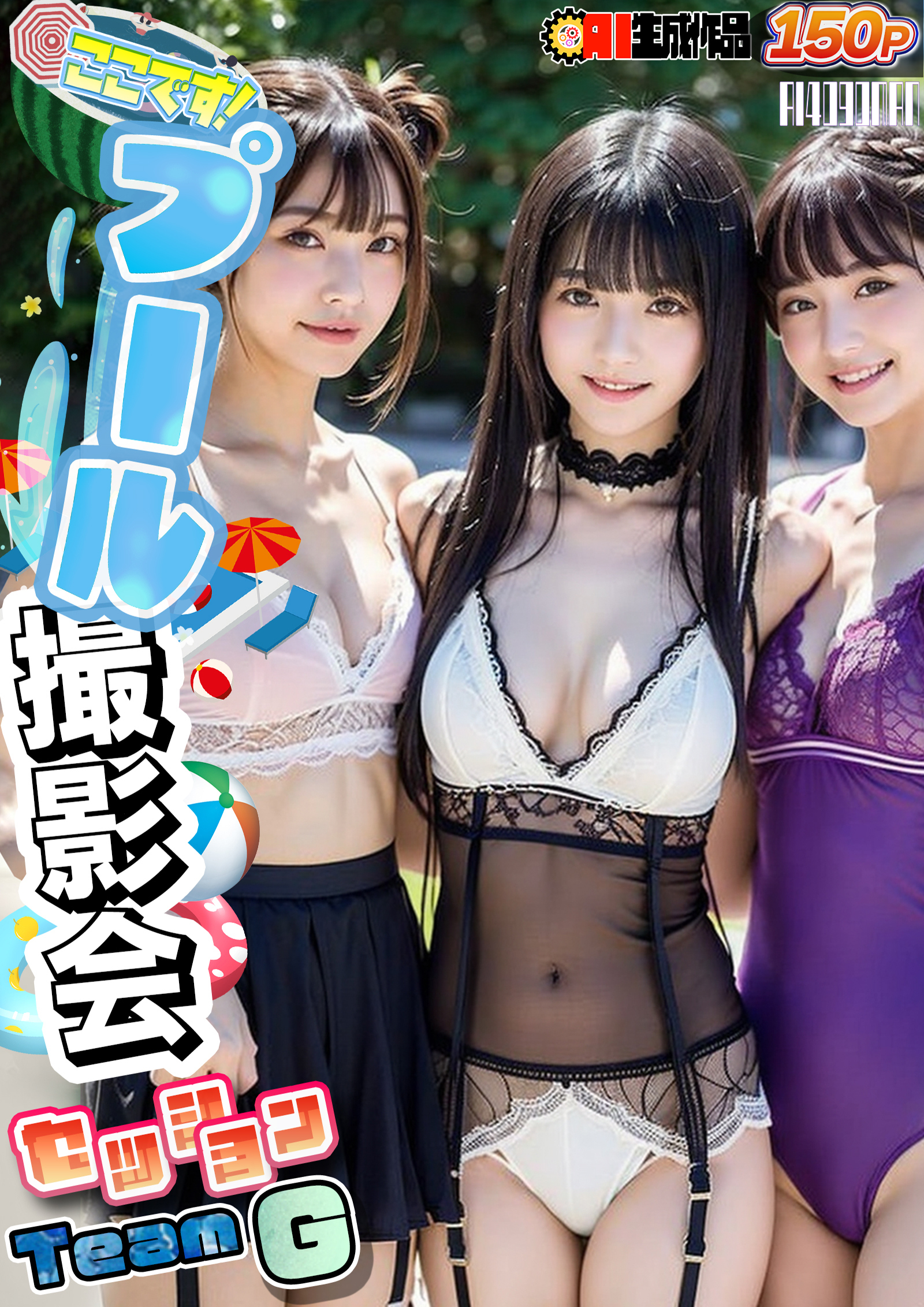 AIここです！プール撮影会セッションTeamG