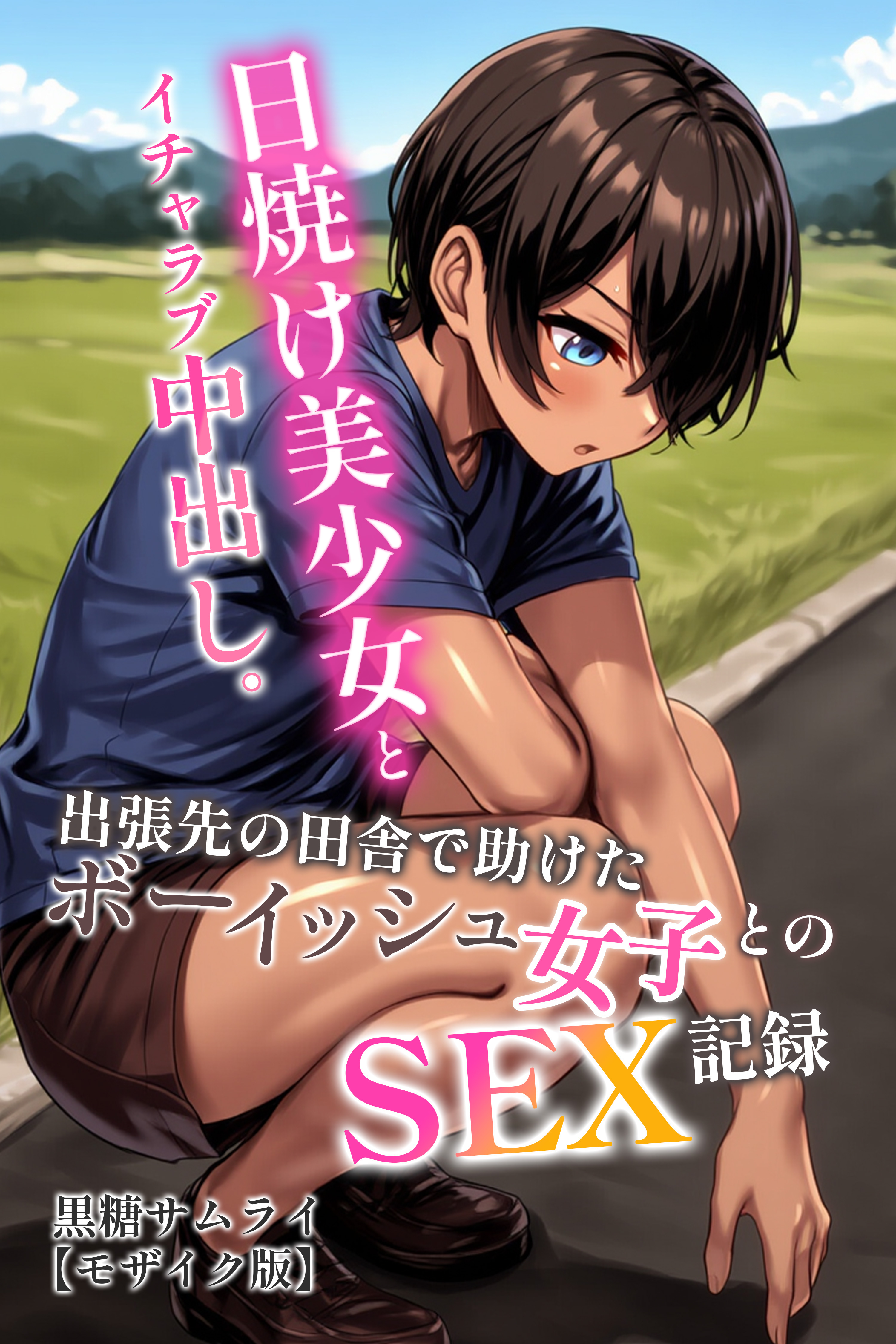 日焼け美少女とイチャラブ中出し。出張先の田舎で助けたボーイッシュ女子とのSEX記録【モザイク版】