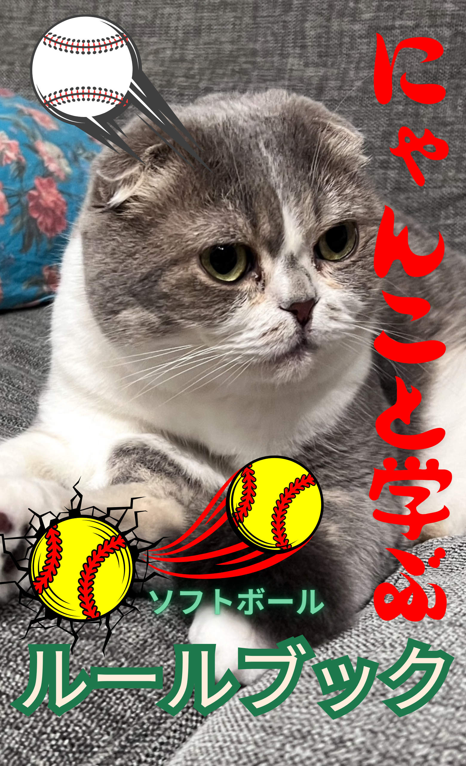 にゃんこと学ぶソフトボールルールブック