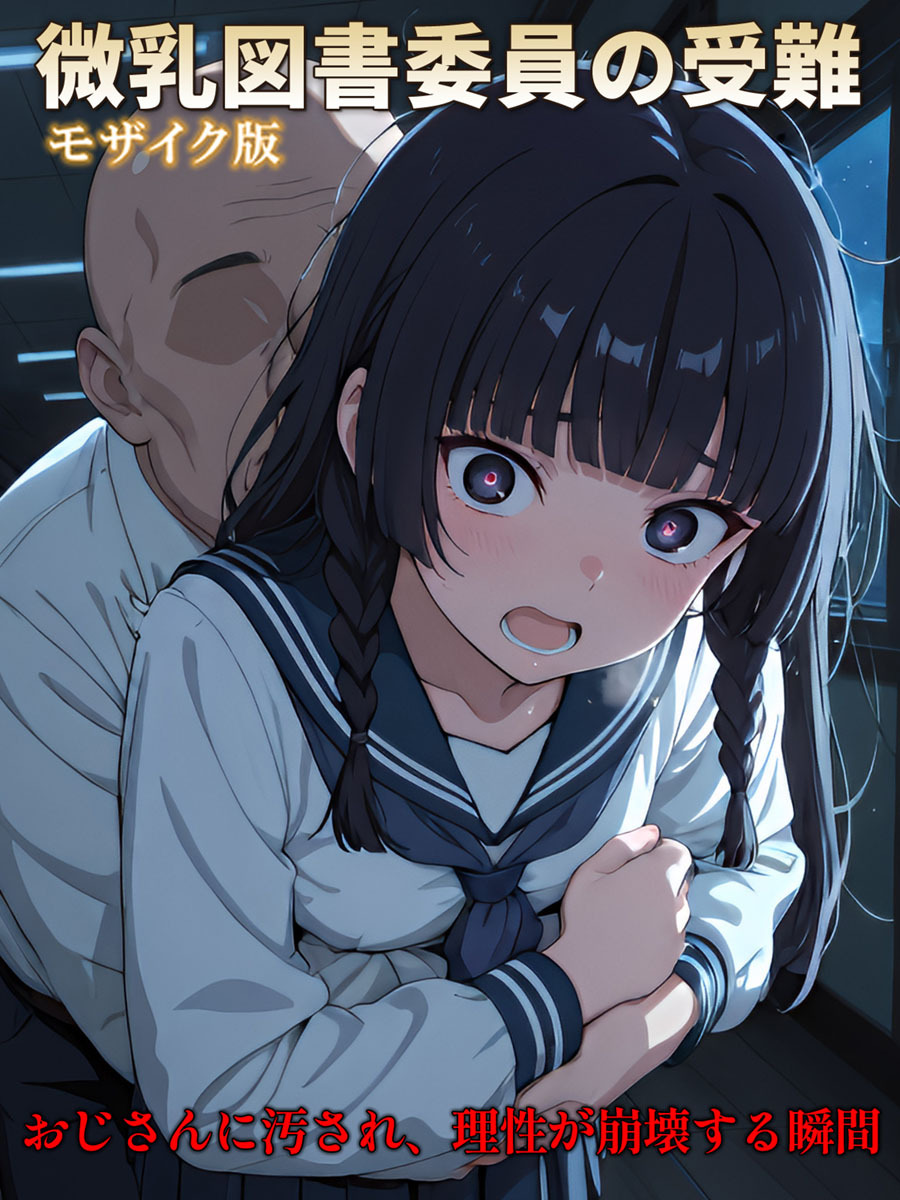 【CG】微乳図書委員の受難 おじさんに汚され、理性が崩壊する瞬間 モザイク版