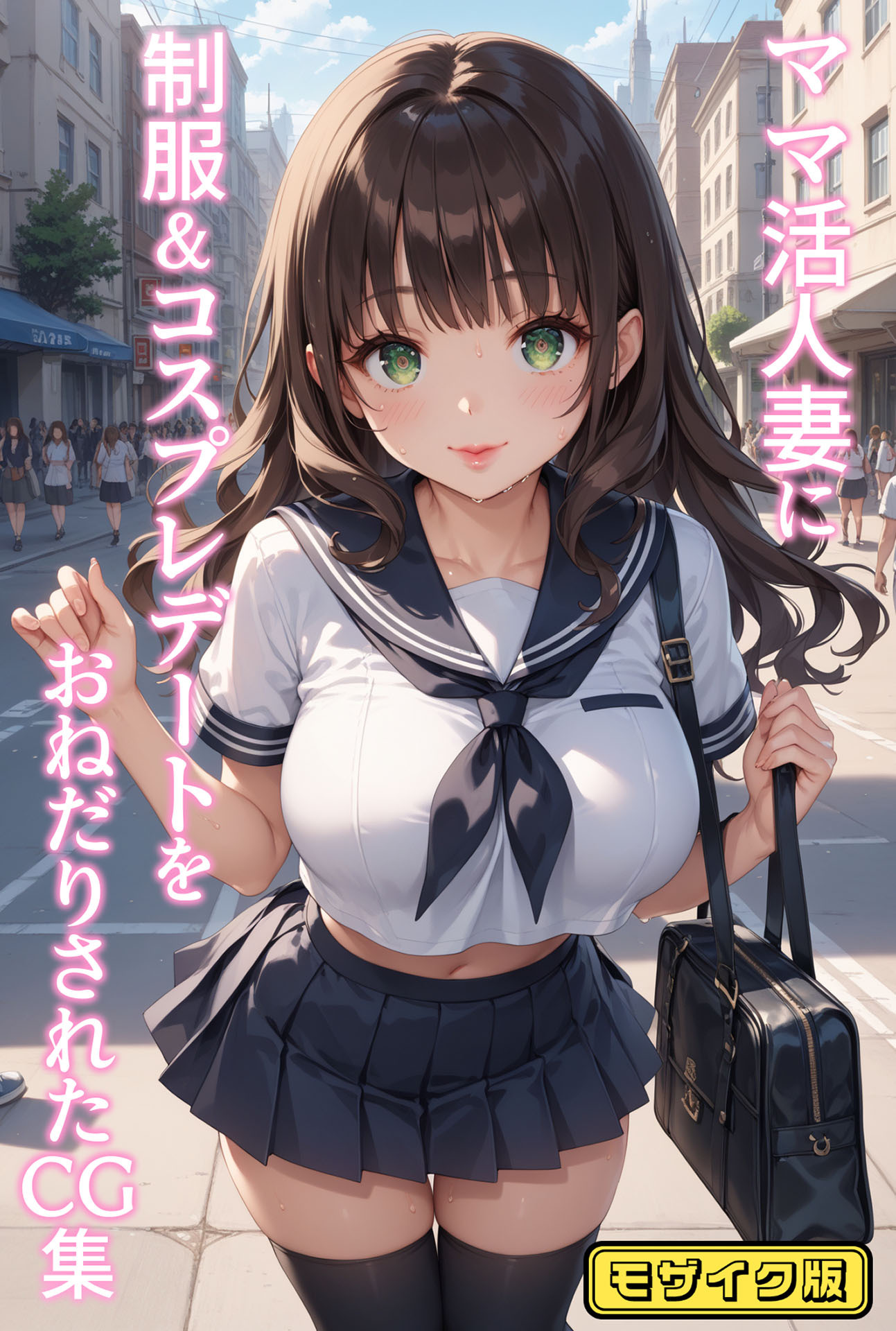 ママ活人妻に制服&コスプレデートをおねだりされたCG集 モザイク版