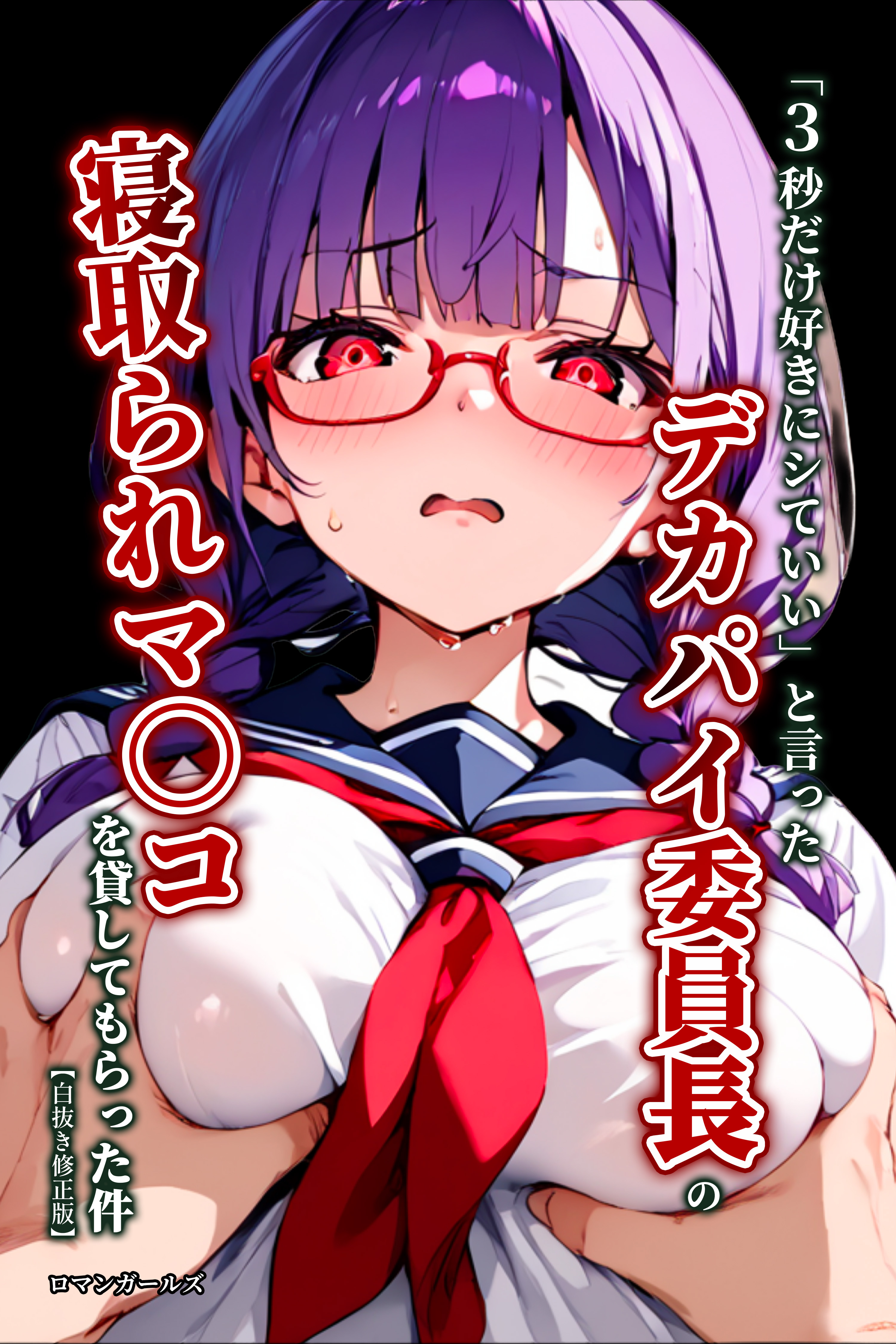 「3秒だけ好きにシていい」と言ったデカパイ委員長の寝取られマ〇コを貸してもらった件【白抜き修正版】