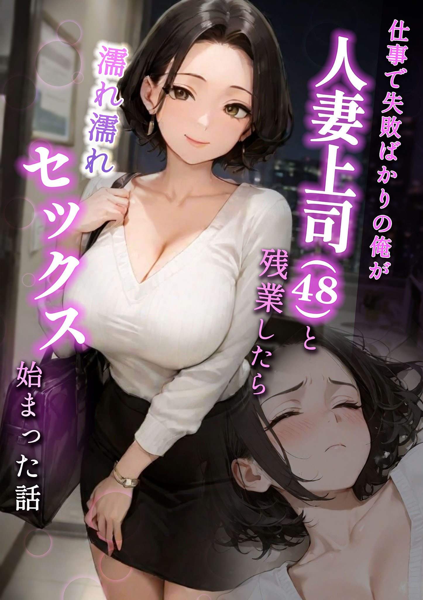 仕事で失敗ばかりの俺が人妻上司（48）と残業したら濡れ濡れセックス始まった話