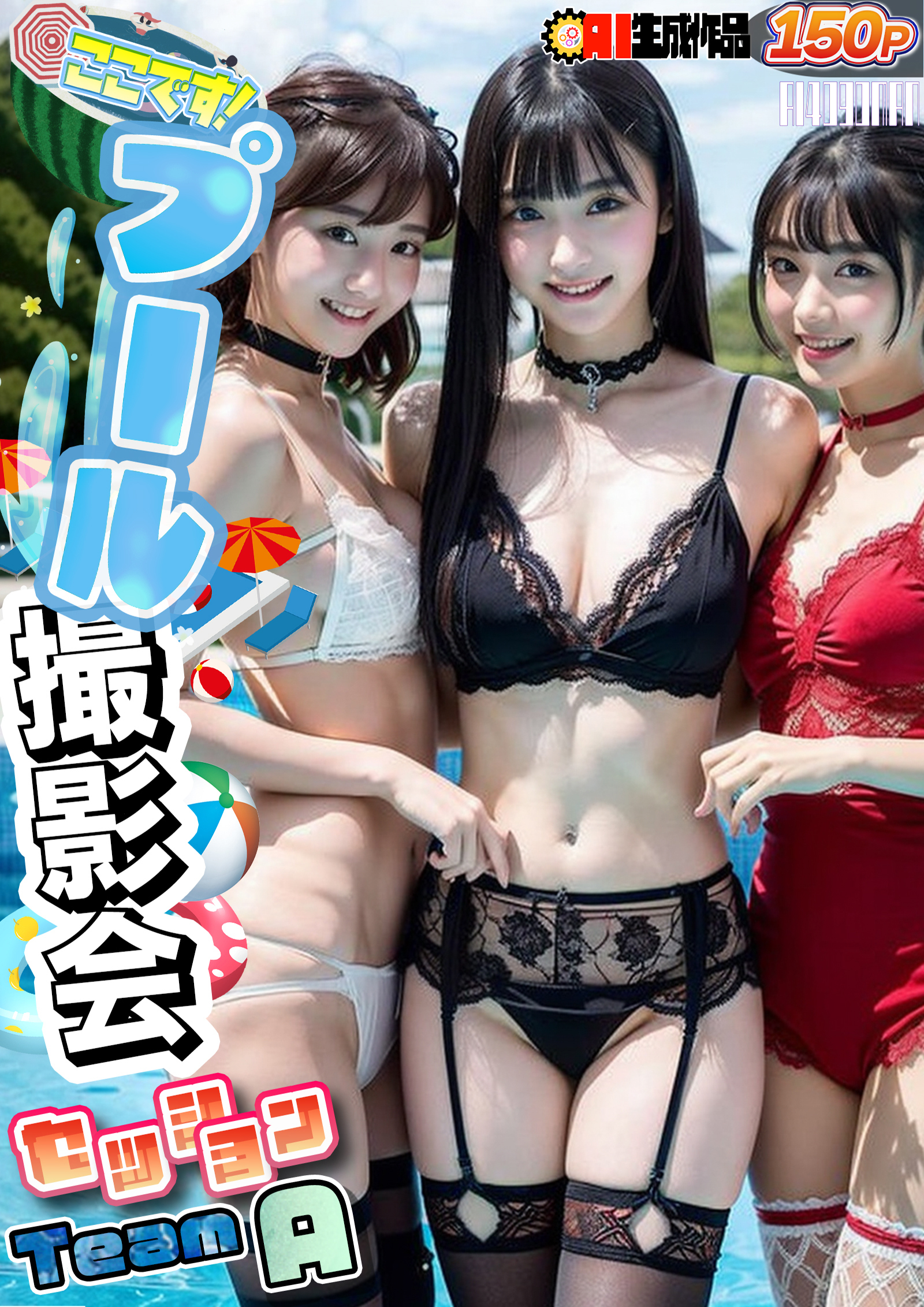 AIここです！プール撮影会セッションTeamA