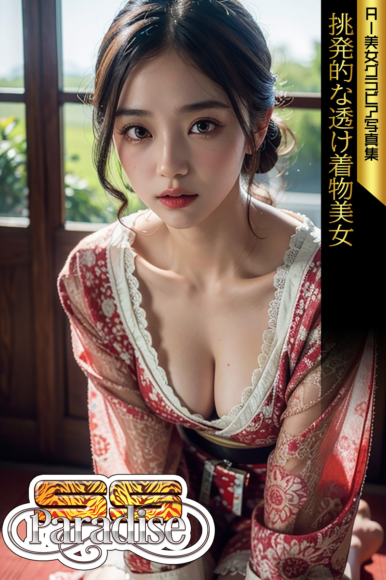 挑発的な透け着物美女　AI美女グラビア写真集【SS-Paradise】