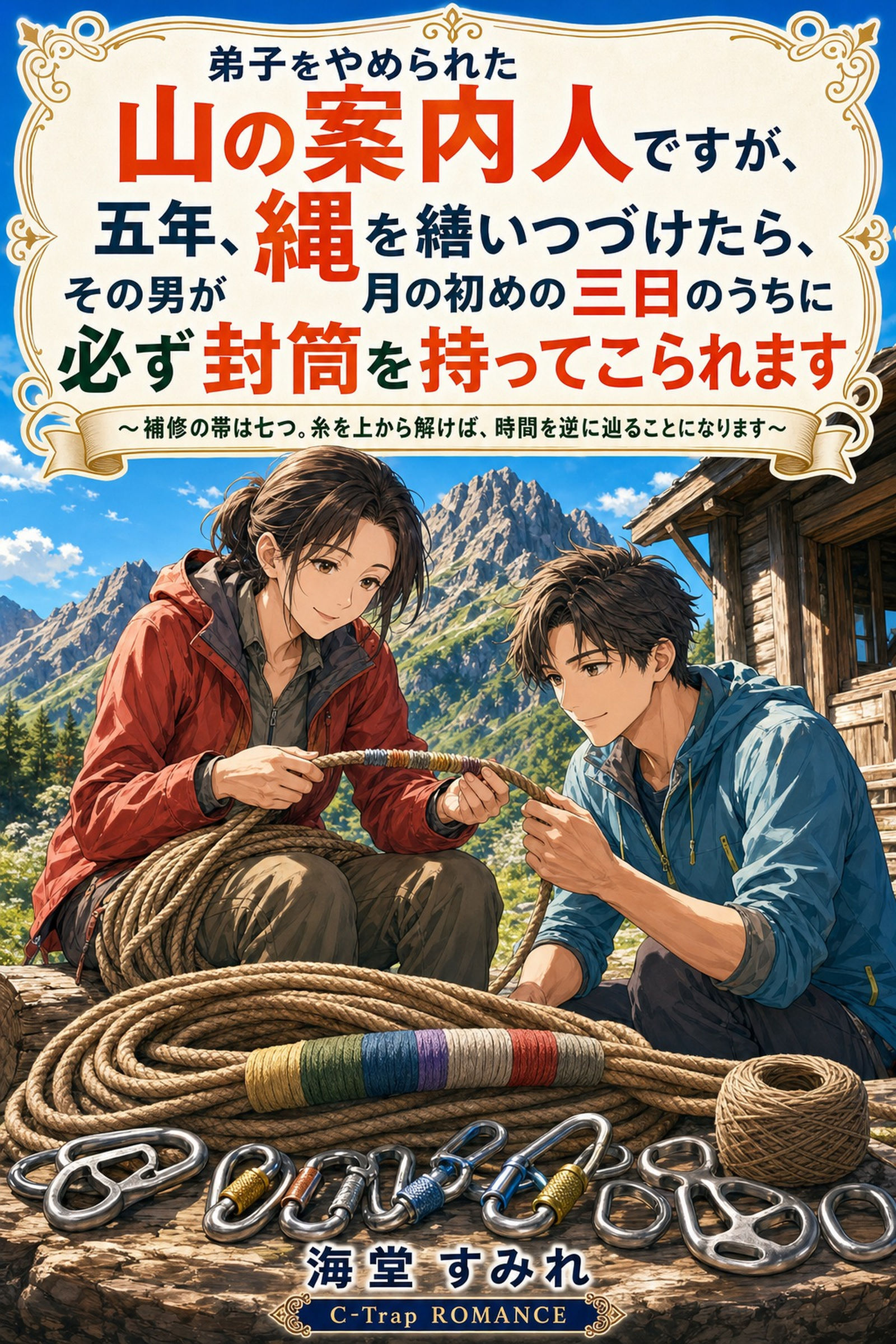 弟子をやめられた山の案内人ですが、五年、縄を繕いつづけたら、その男が月の初めの三日のうちに必ず封筒を持ってこられます