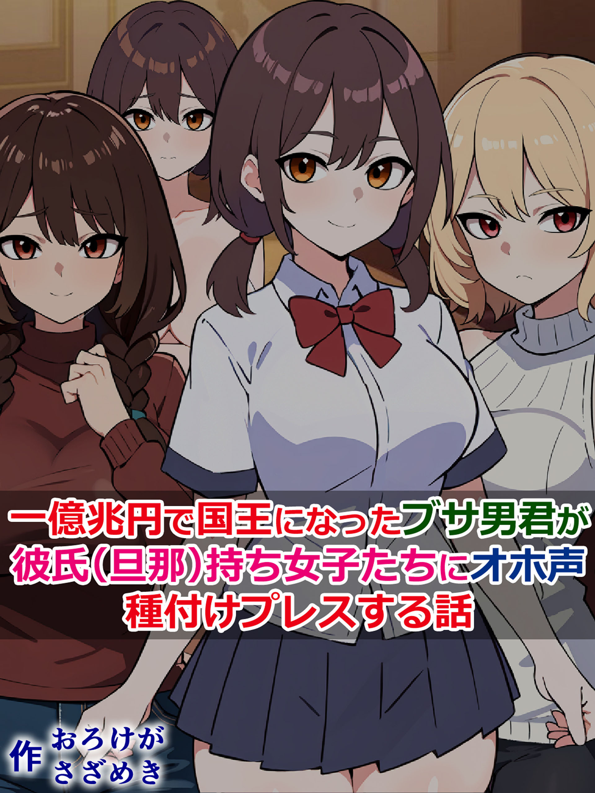 一億兆円で国王になったブサ男君が、彼氏(旦那)持ち女子たちにオホ声種付けプレスする話