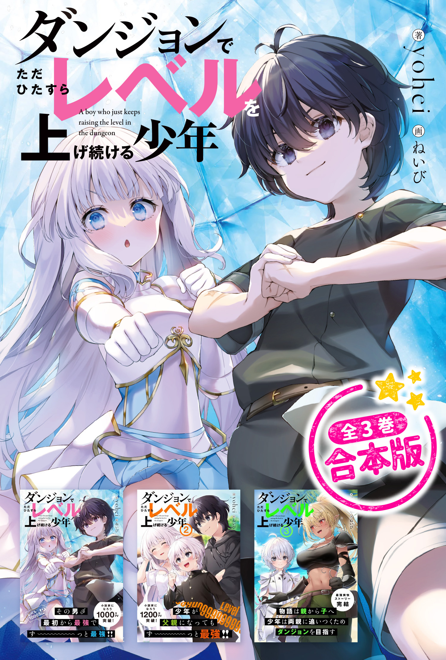 【合本版】ダンジョンでただひたすらレベルを上げ続ける少年 全３冊