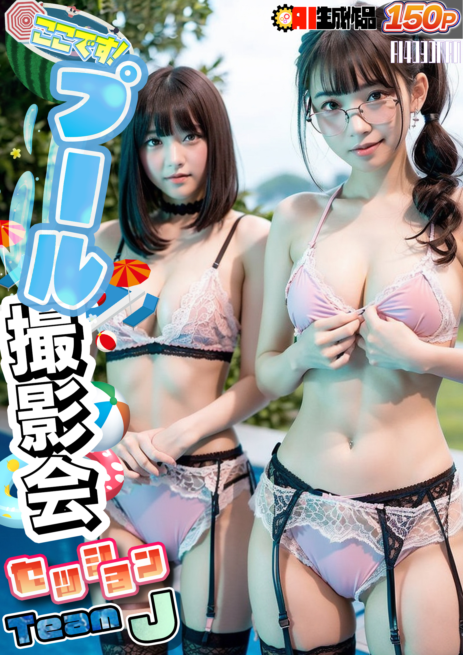 AIここです！プール撮影会セッションTeamJ