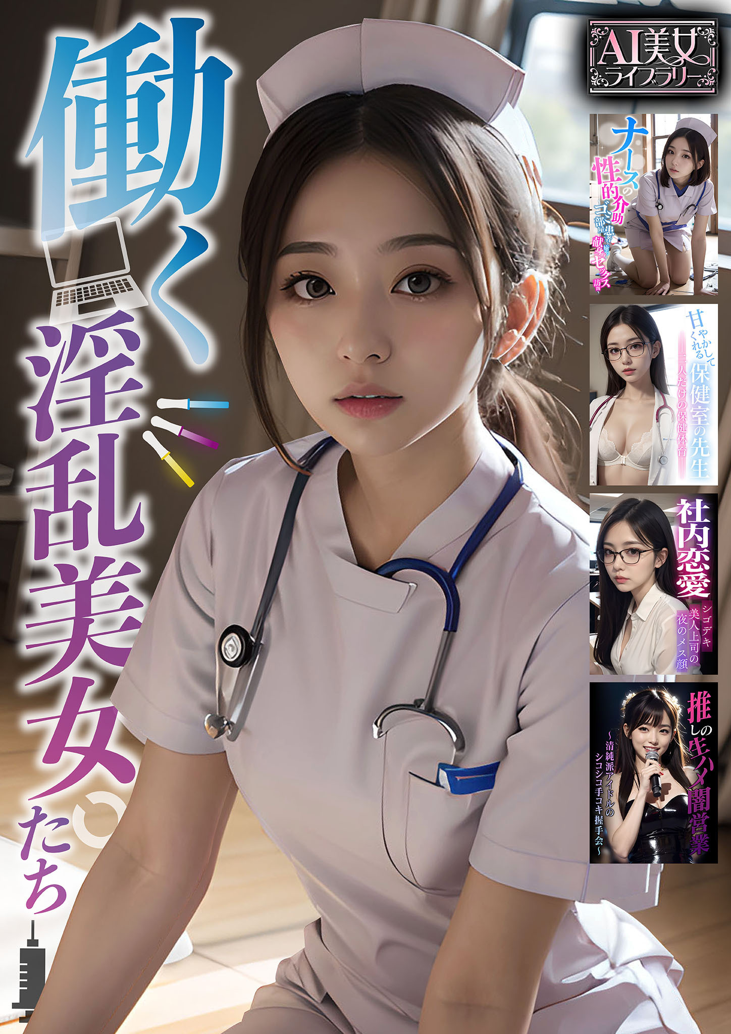 働く淫乱美女たち【AI美女ライブラリー】