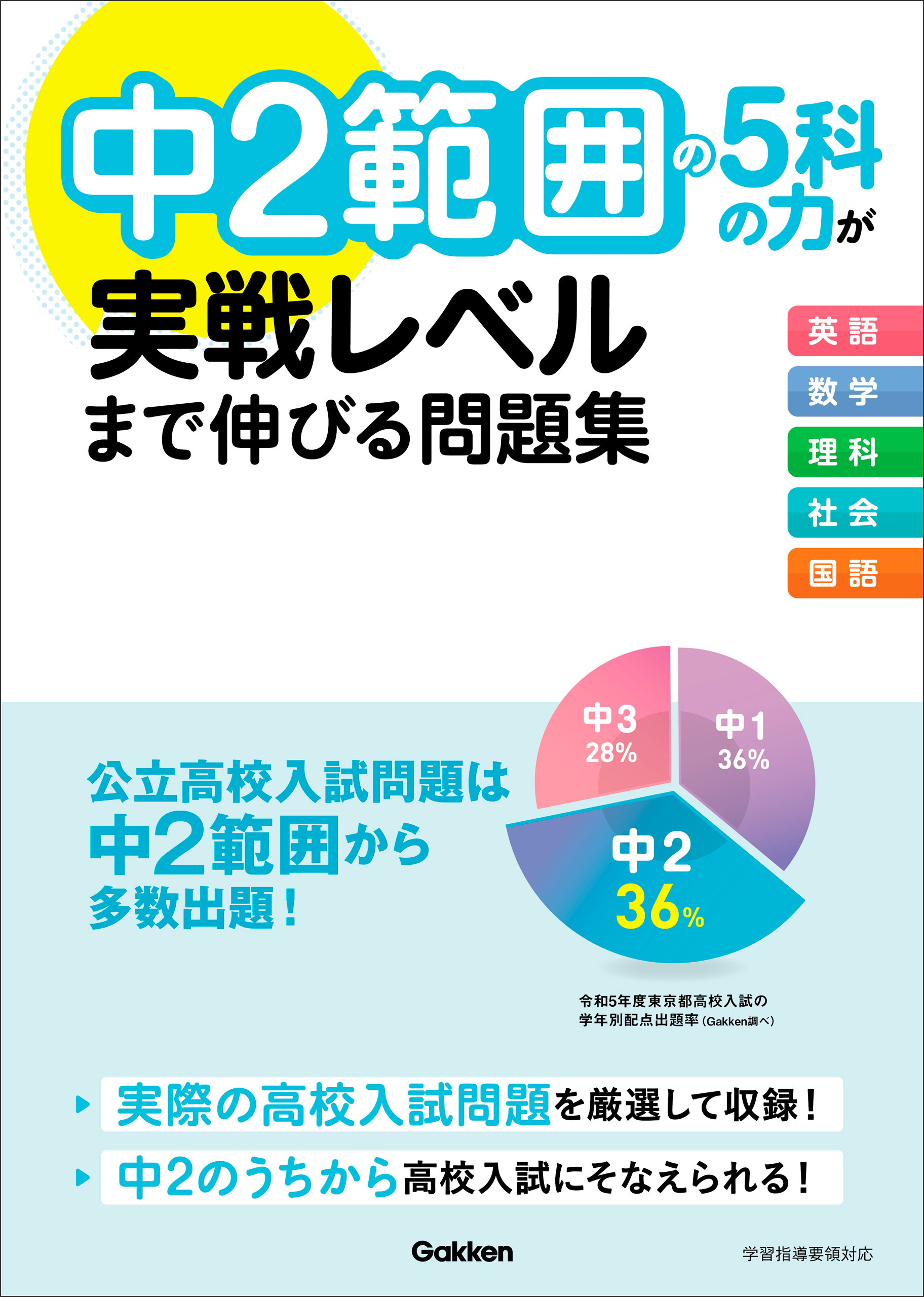 中2範囲の5科の力が実戦レベルまで伸びる問題集