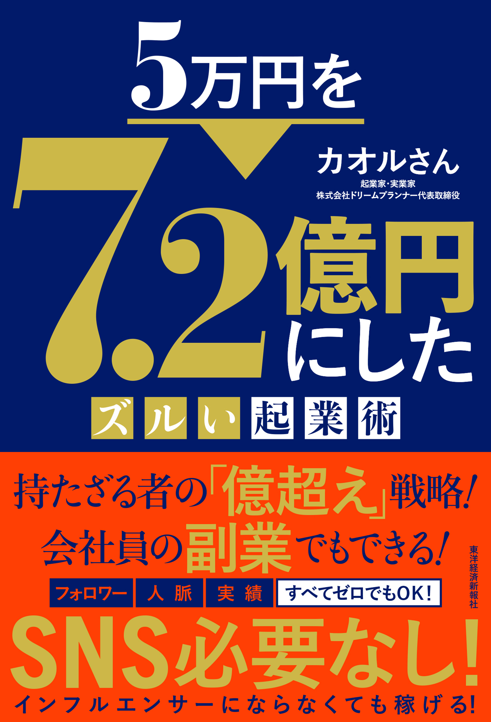 ５万円を７．２億円にしたズルい起業術