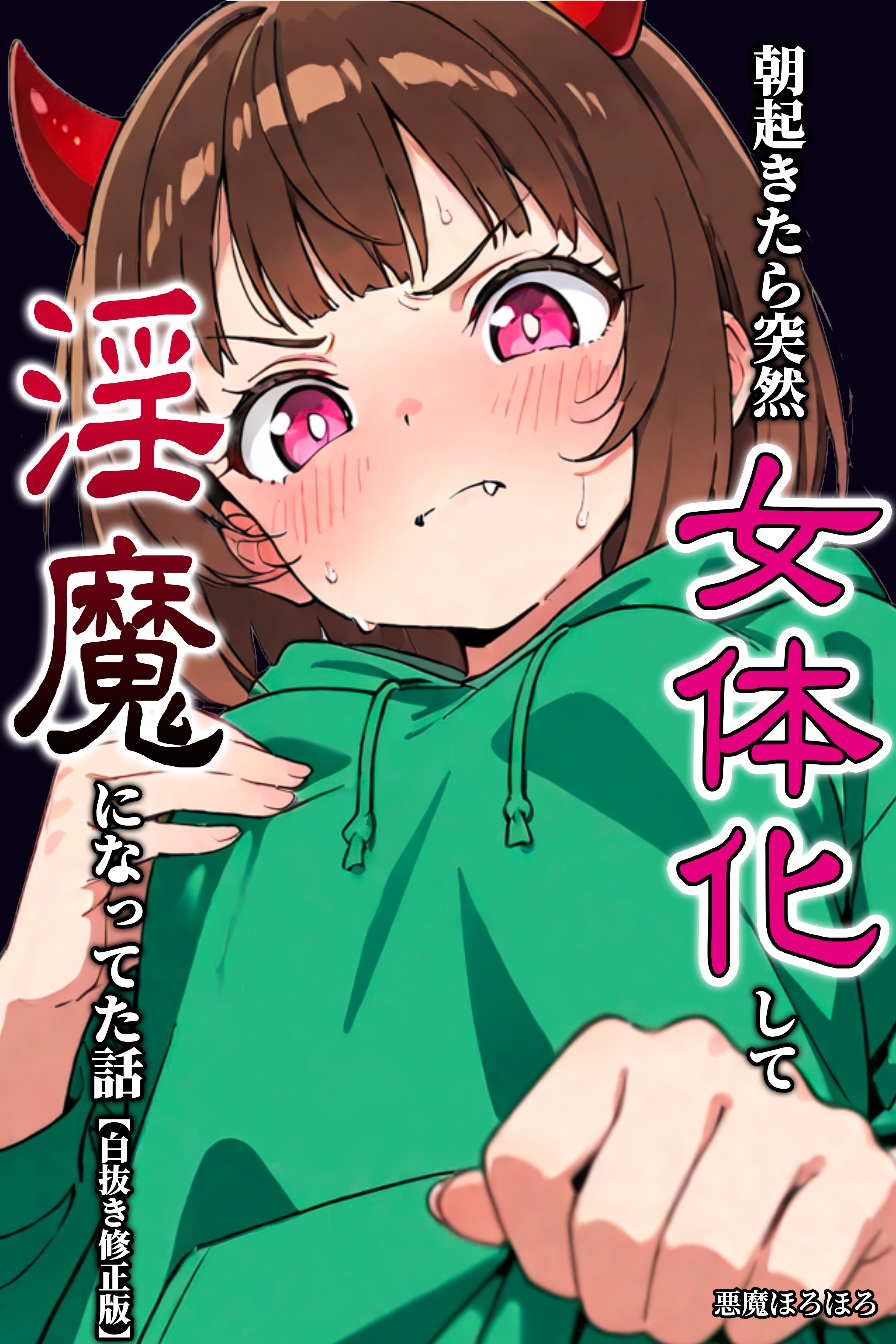 朝起きたら突然女体化して淫魔になってた話【白抜き修正版】