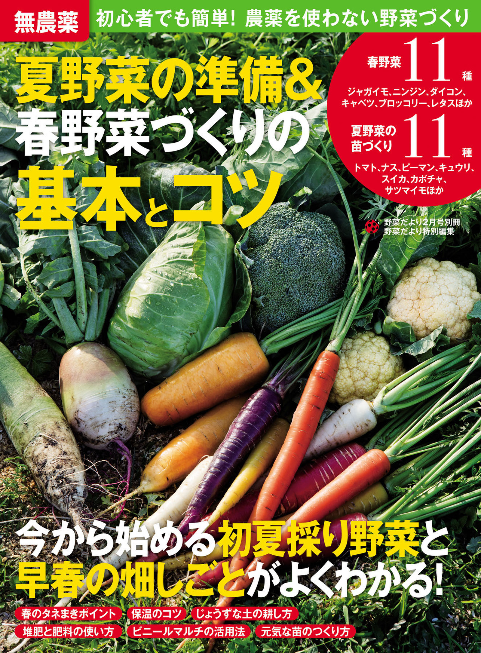 無農薬　夏野菜の準備＆春野菜づくりの基本とコツ