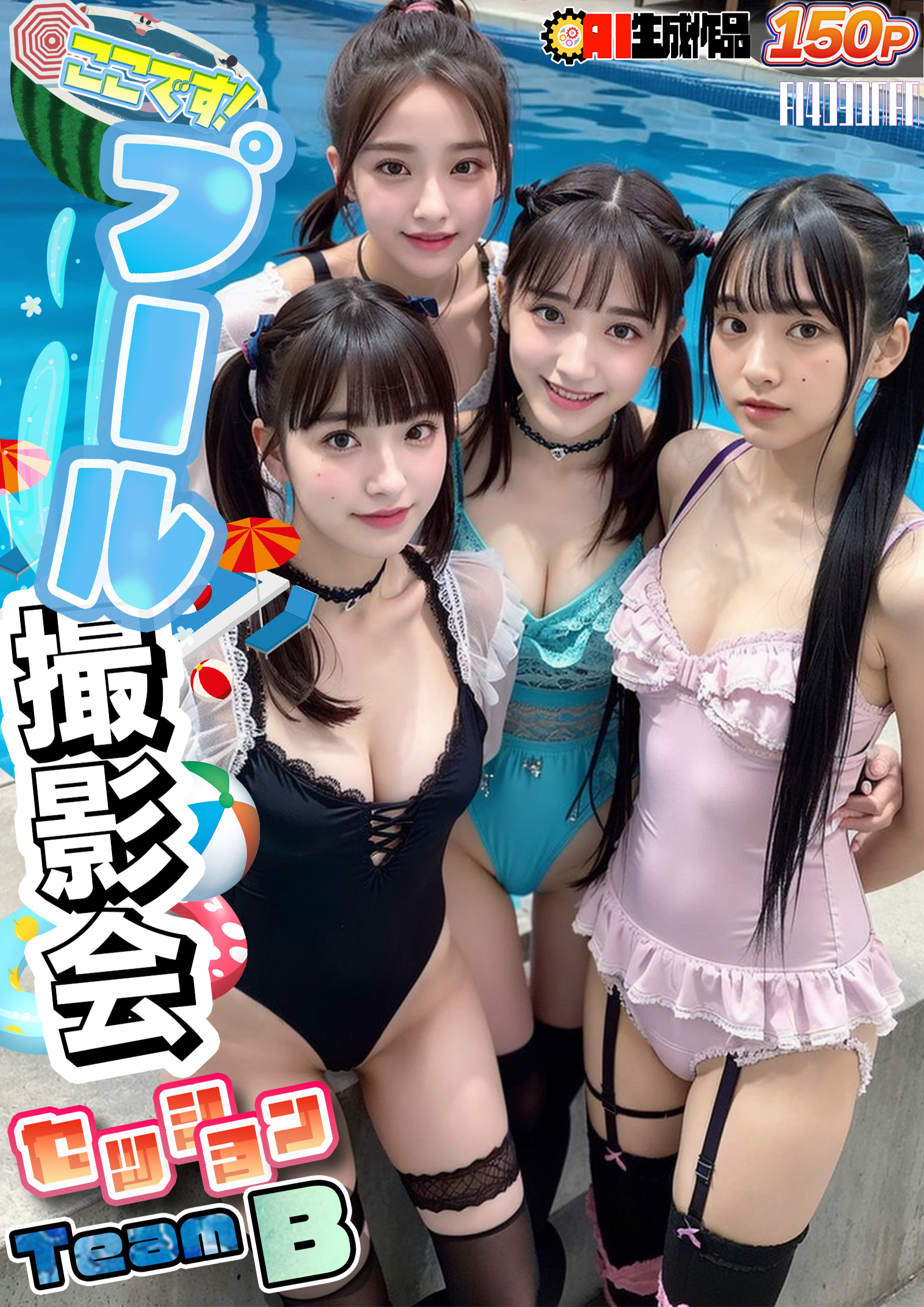 AIここです！プール撮影会セッションTeamB
