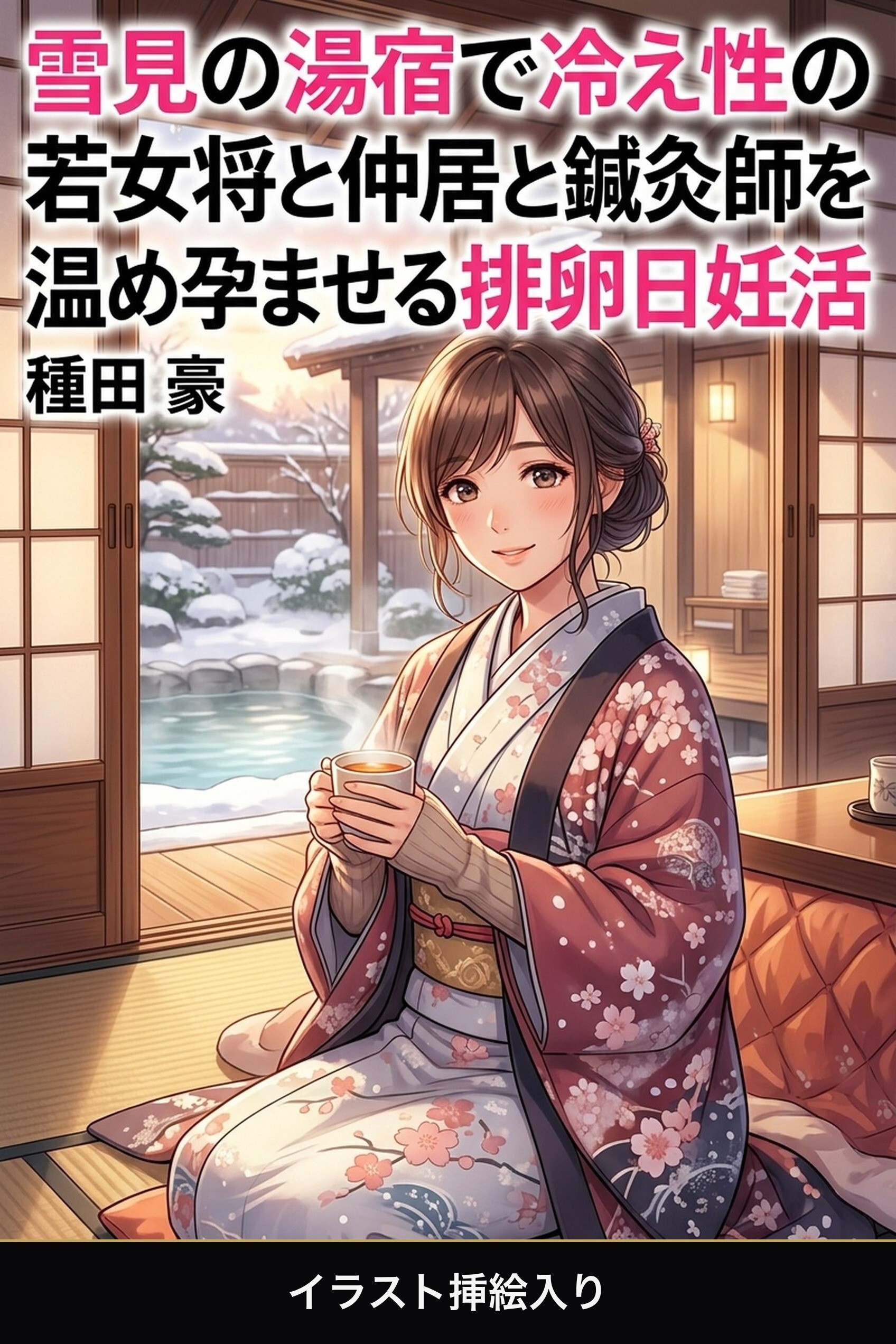 雪見の湯宿で冷え性の若女将と仲居と鍼灸師を温め孕ませる排卵日妊活（挿絵版）