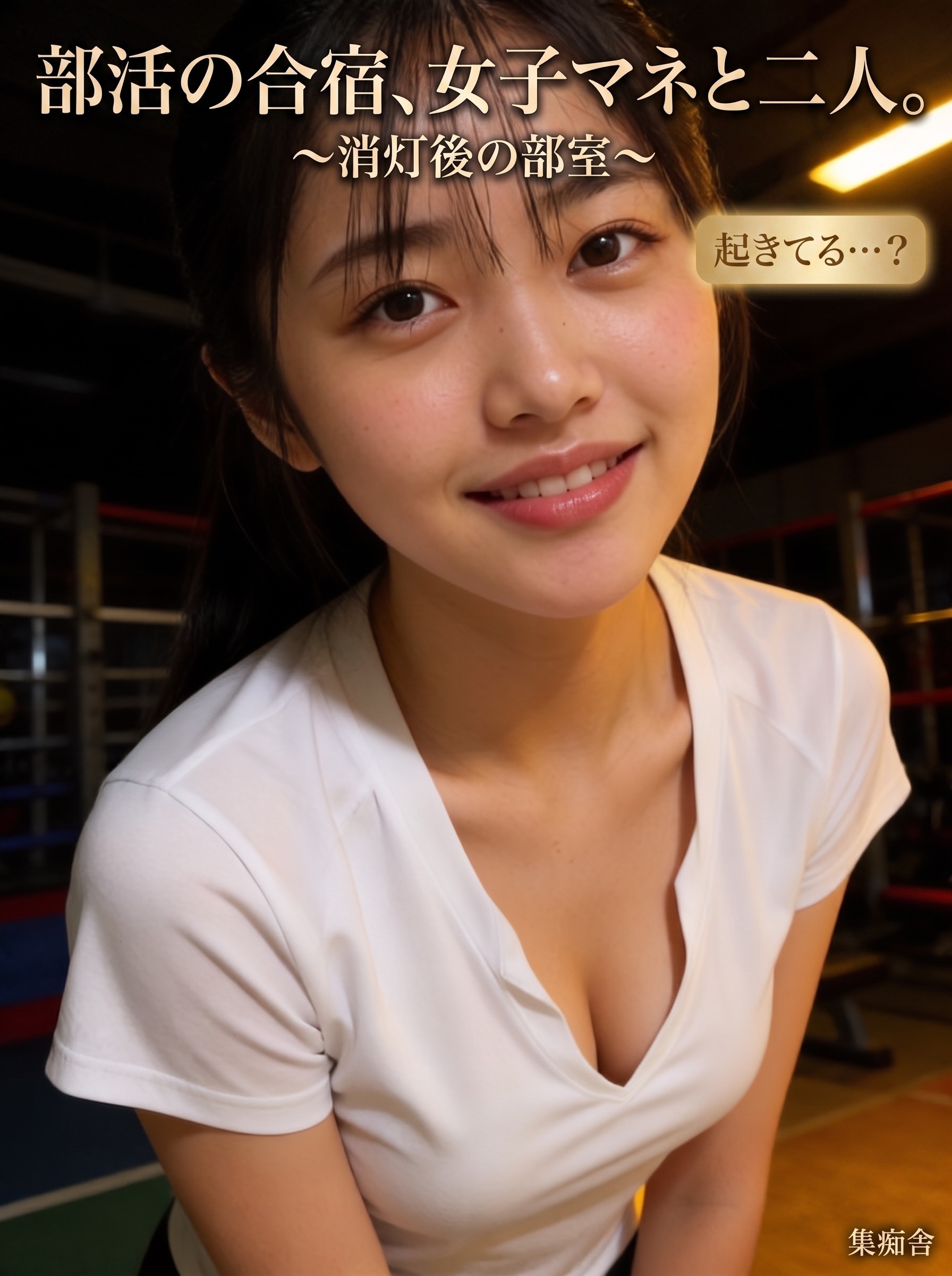 部活の合宿、女子マネと二人。 ～消灯後の部室～