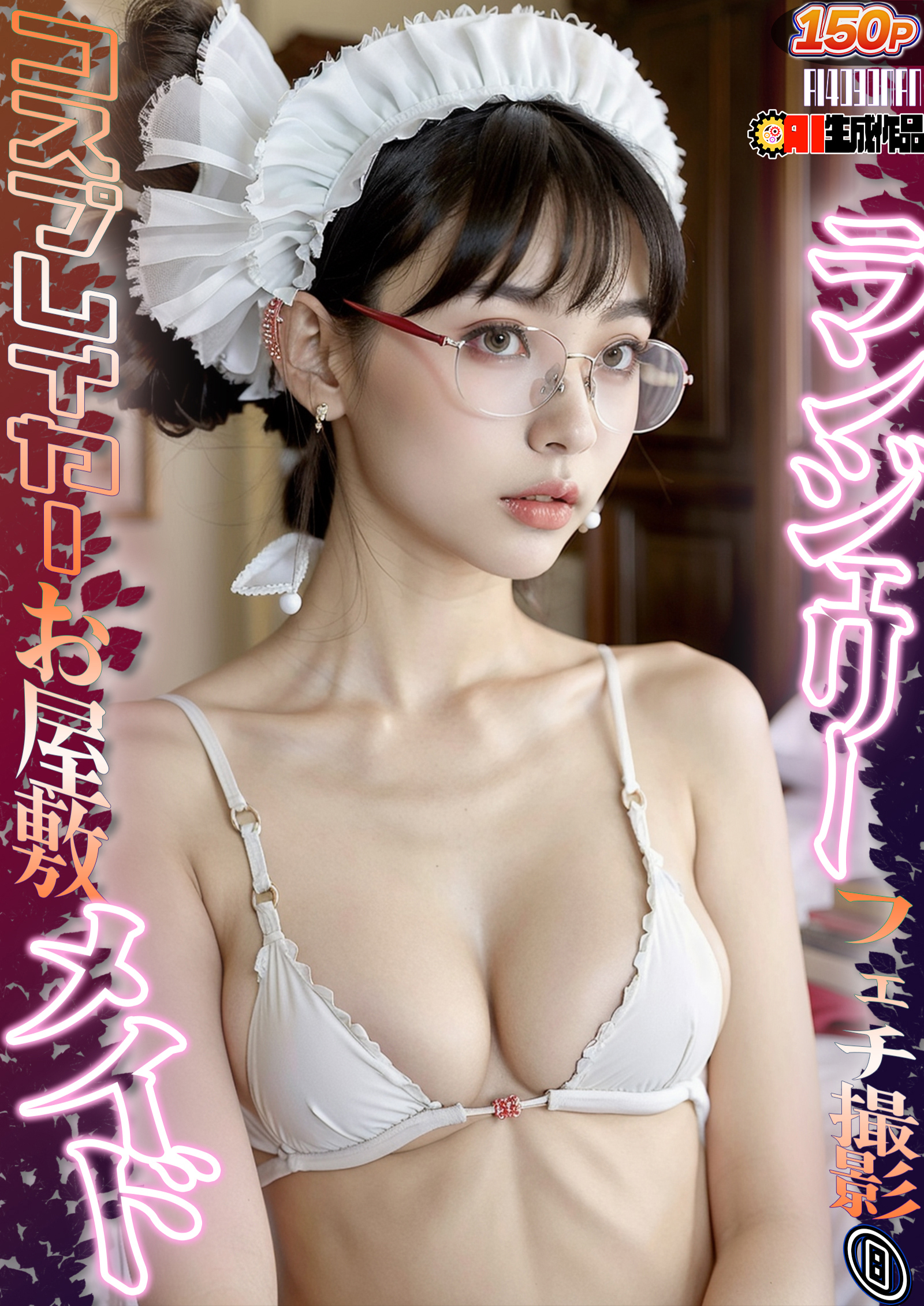 AIコスプレイヤーお屋敷メイドランジェリーフェチ撮影　008