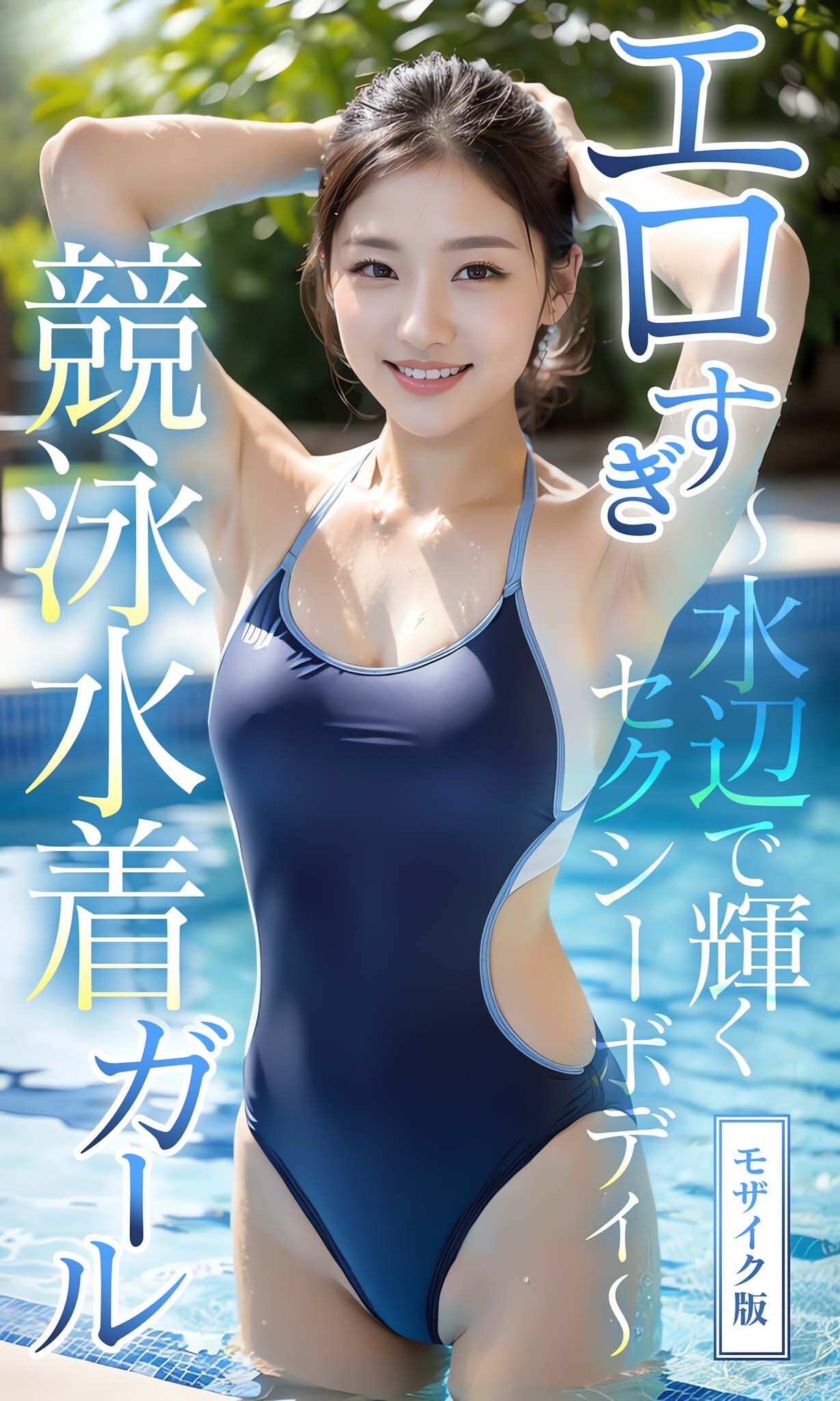 エロすぎ競泳水着ガール ～水辺で輝くセクシーボディ～ モザイク版