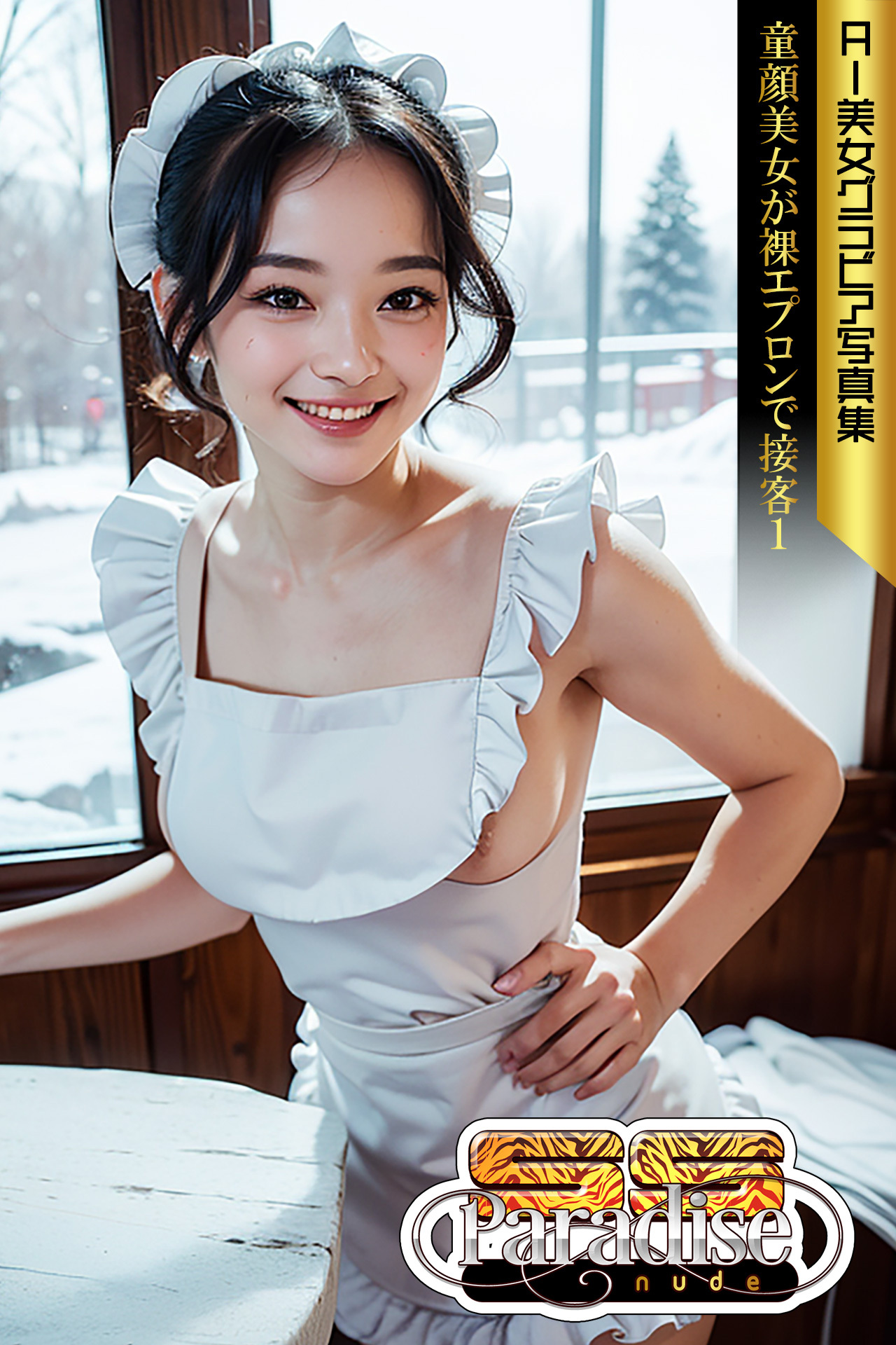 SS-Paradise　nude　童顔美女が裸エプロンで接客１　AI美女グラビア写真集