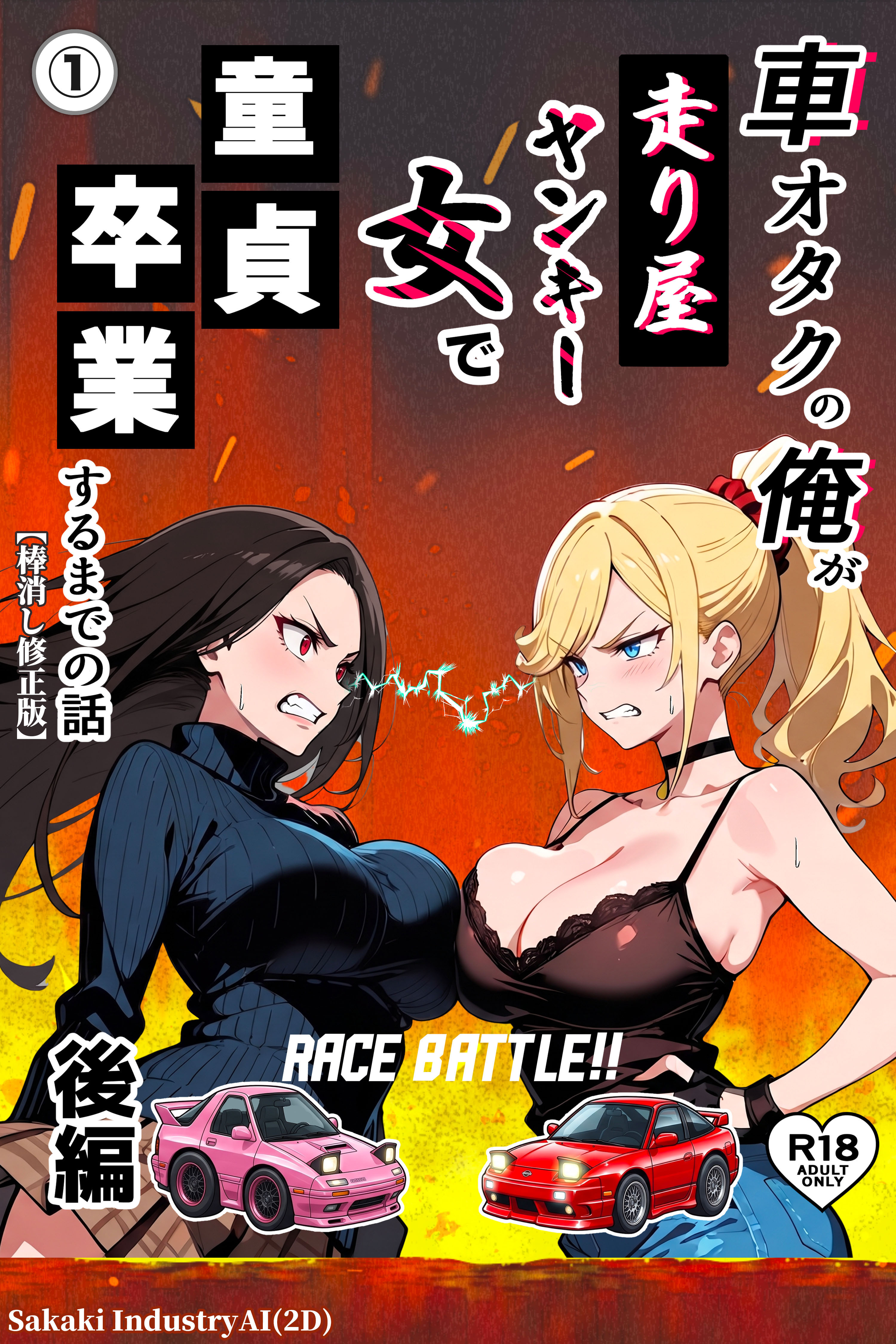 車オタクの俺が走り屋ヤンキー女で童貞卒業するまでの話・後編①(単話)【棒消し修正版】