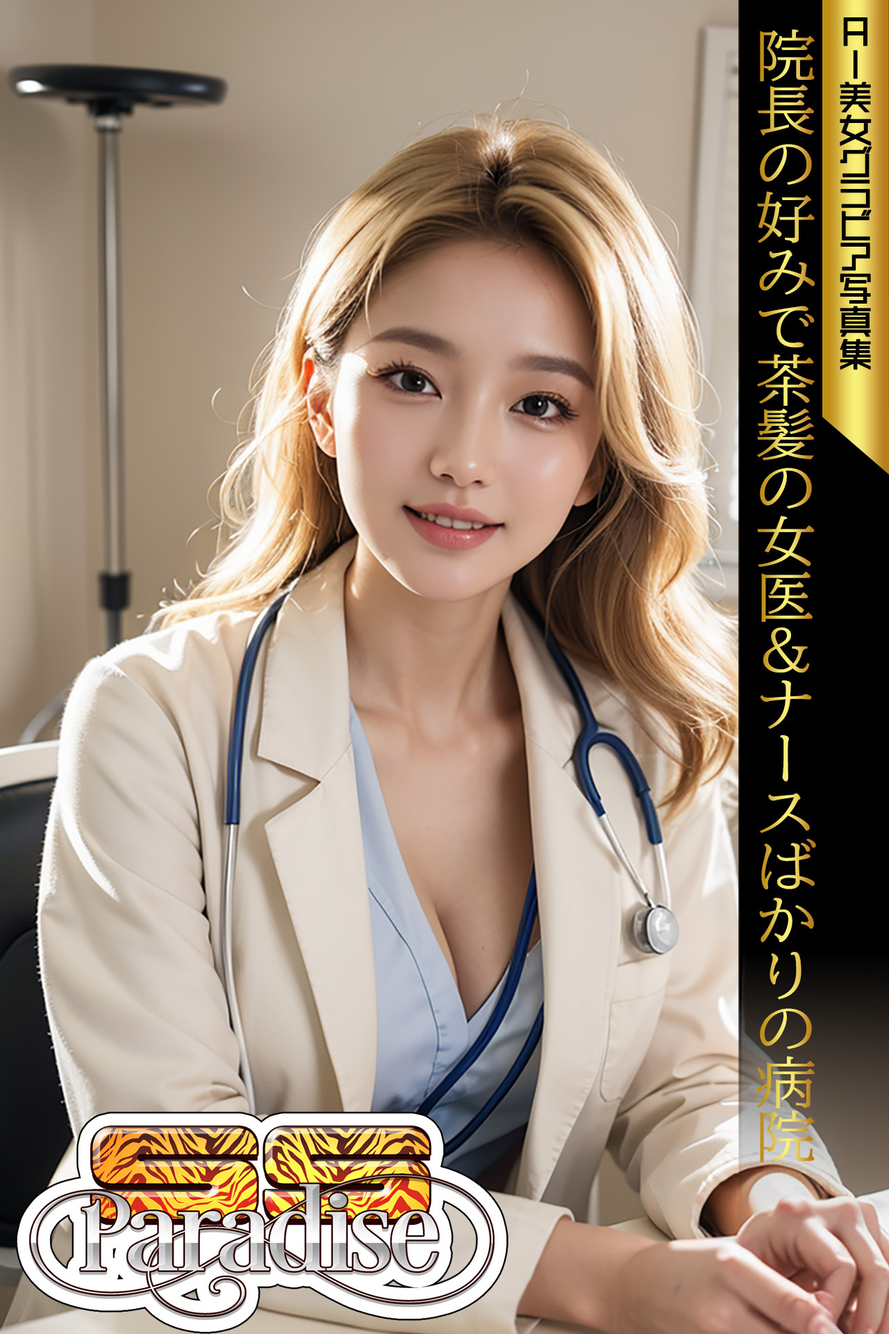 院長の好みで茶髪の女医＆ナースばかりの病院　AI美女グラビア写真集【SS-Paradise】
