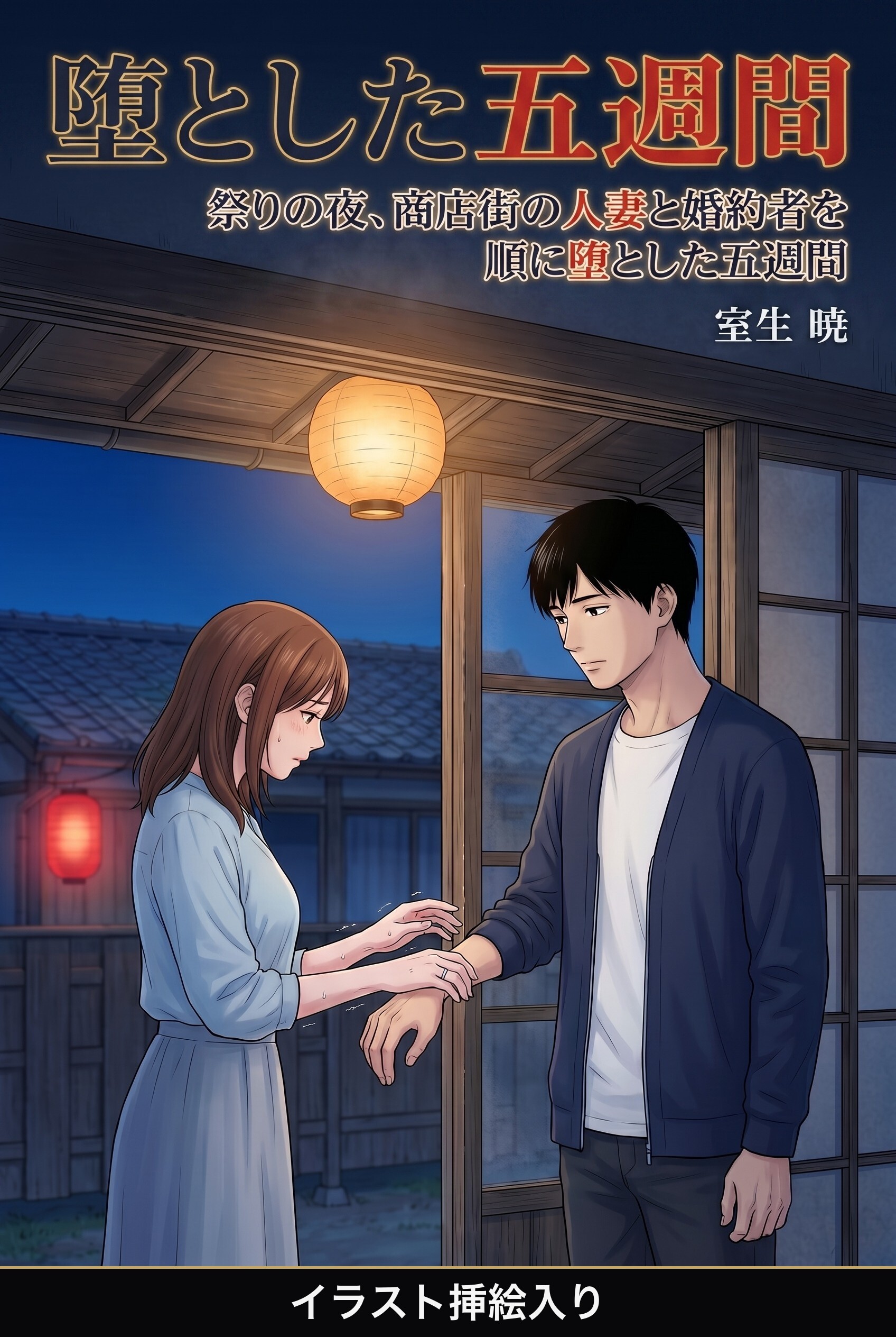 祭りの夜、商店街の人妻と婚約者を順に堕とした五週間（挿絵版）